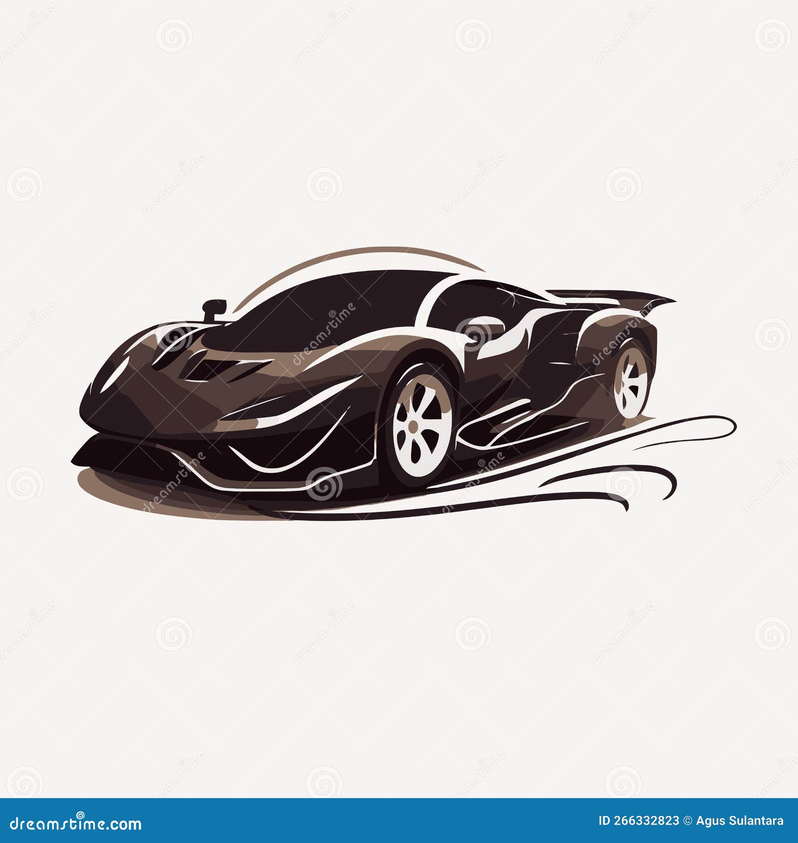 Illustration of Sport Car, Super Car Logo Vector Stock Vector