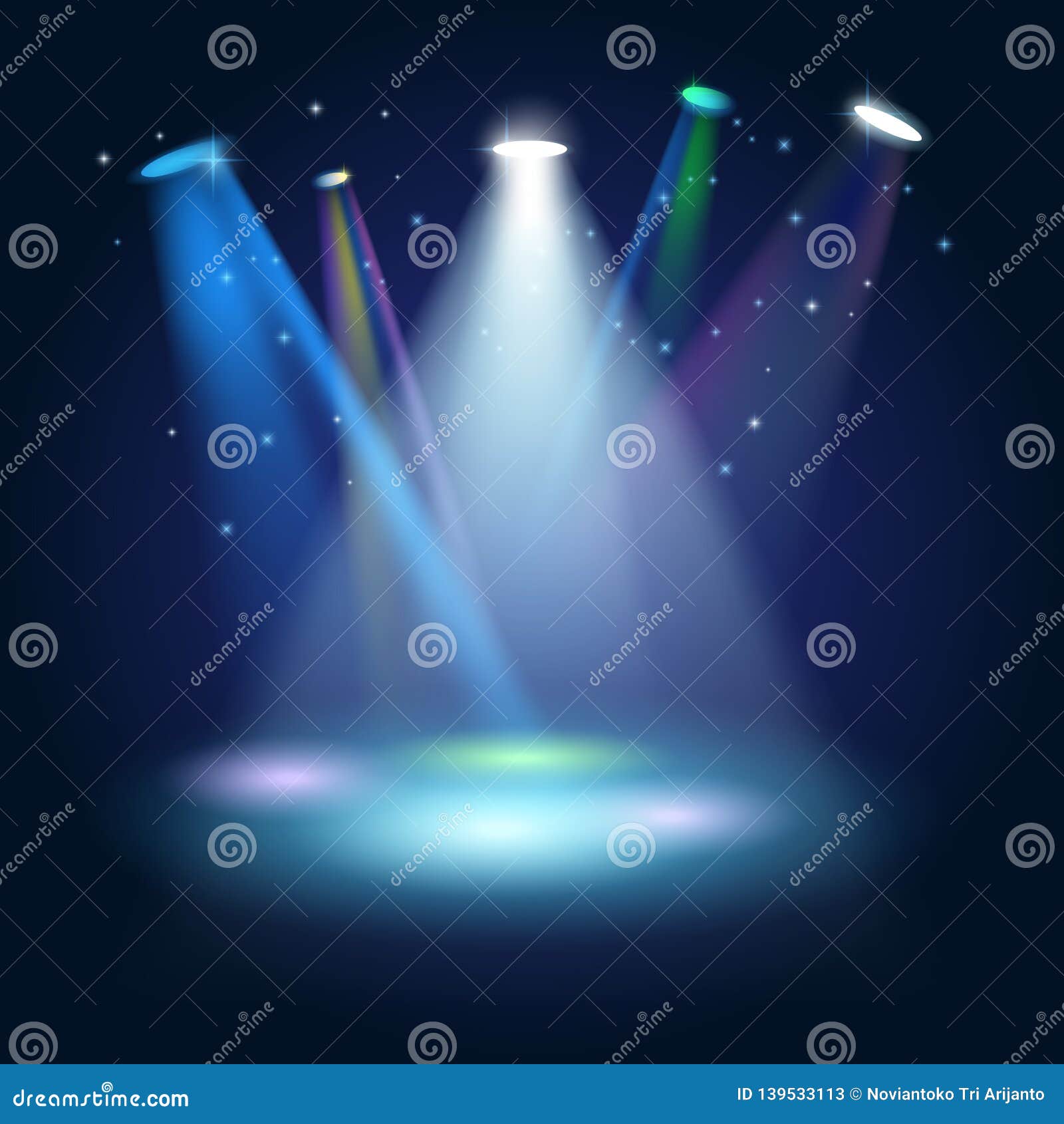 Stage podium with lighting Stage Podium Scene with for Award Ceremony on blue  Background Vector illustration Stock Vector Image  Art  Alamy