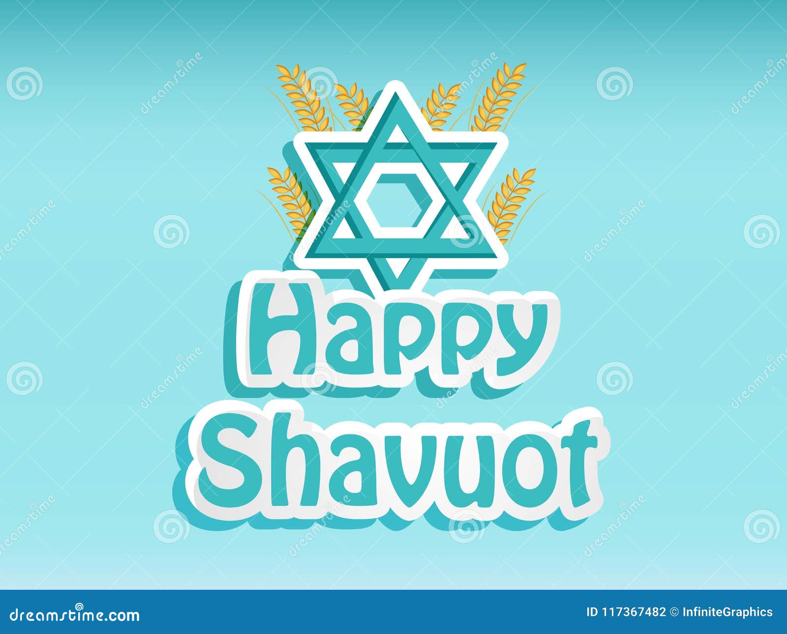 Illustration of Elements of Jewish Holiday Shavuot Background Stock ...