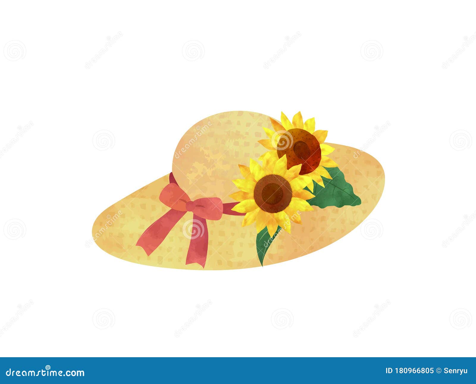 Sunflower hat stock vector. Illustration of sunflower - 180966805