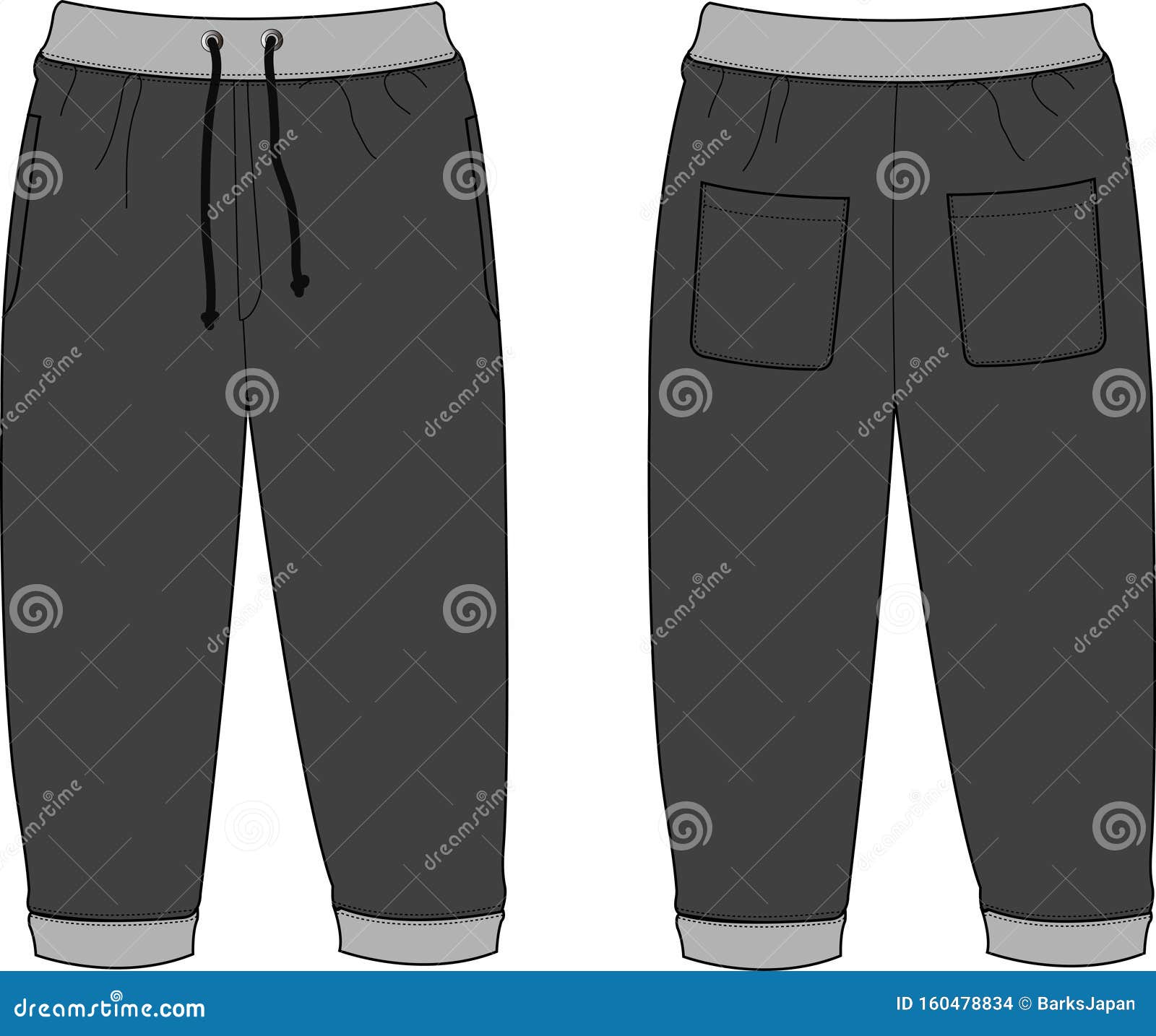 Illustration of Sweat Pants Stock Vector - Illustration of clothes ...