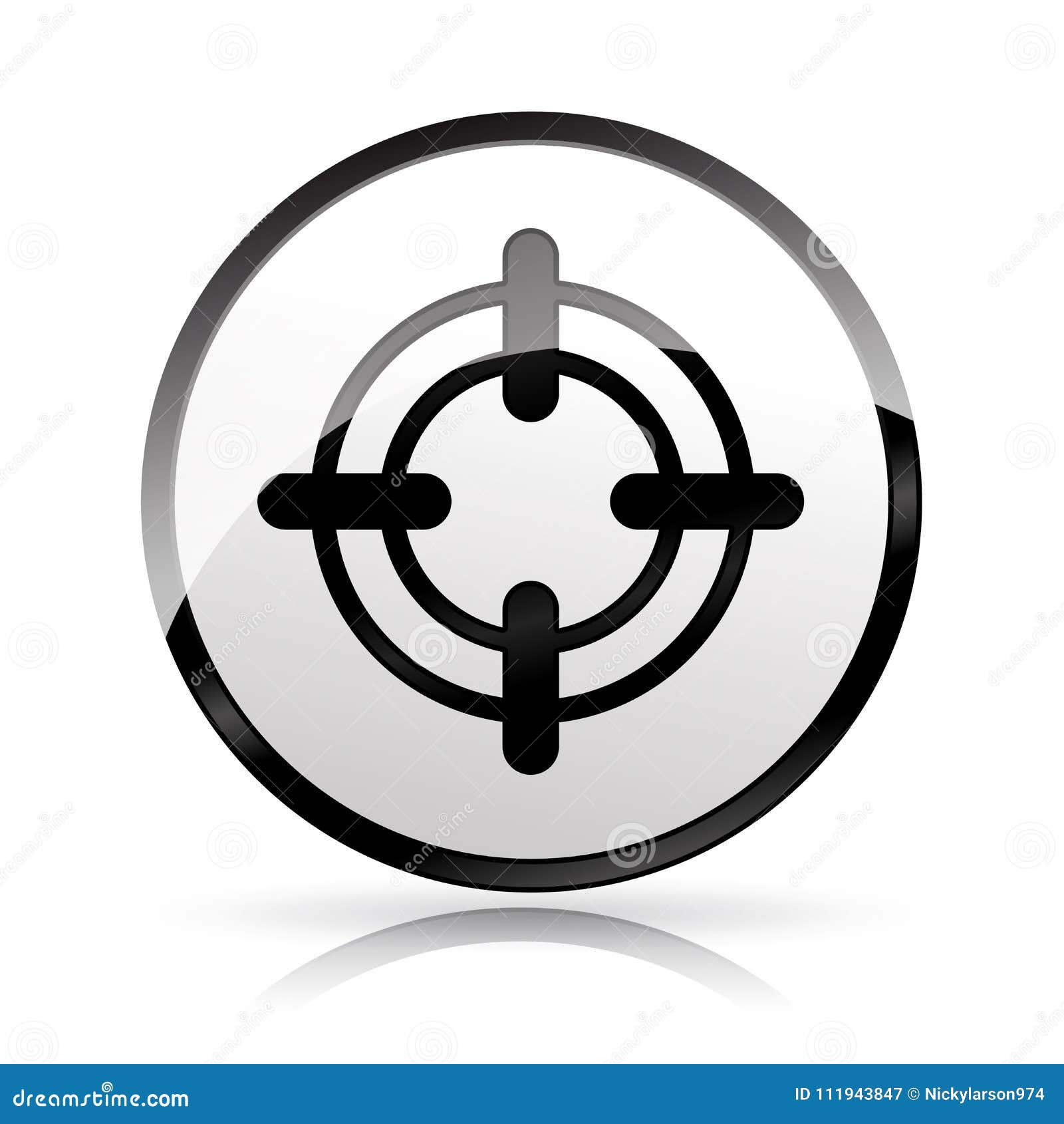 Target Icon on White Background Stock Vector - Illustration of isolated ...