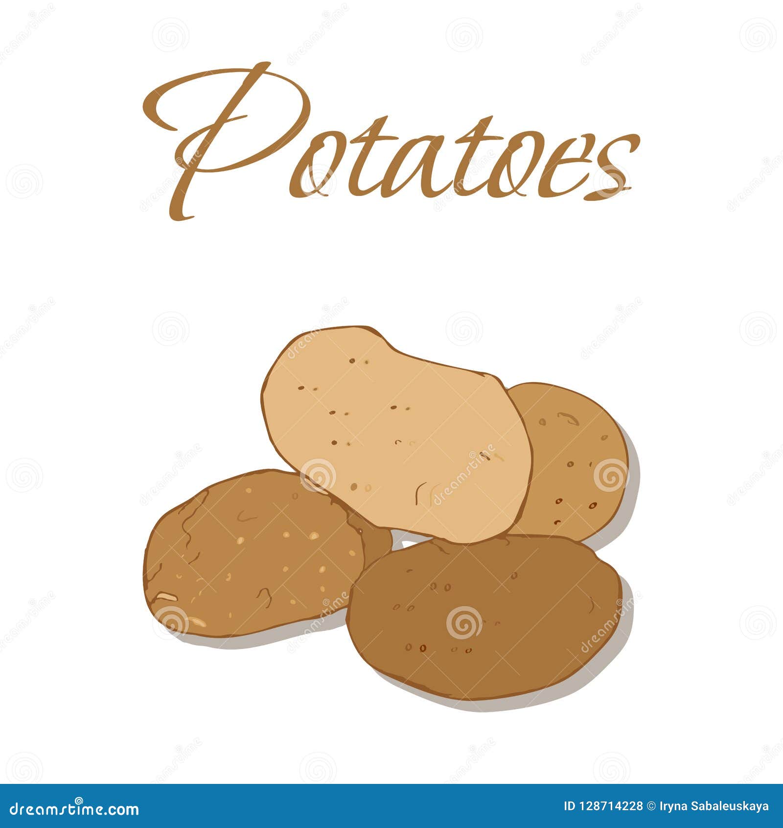 Illustration of Tasty Veggies. Vector Potatoes Stock Vector ...