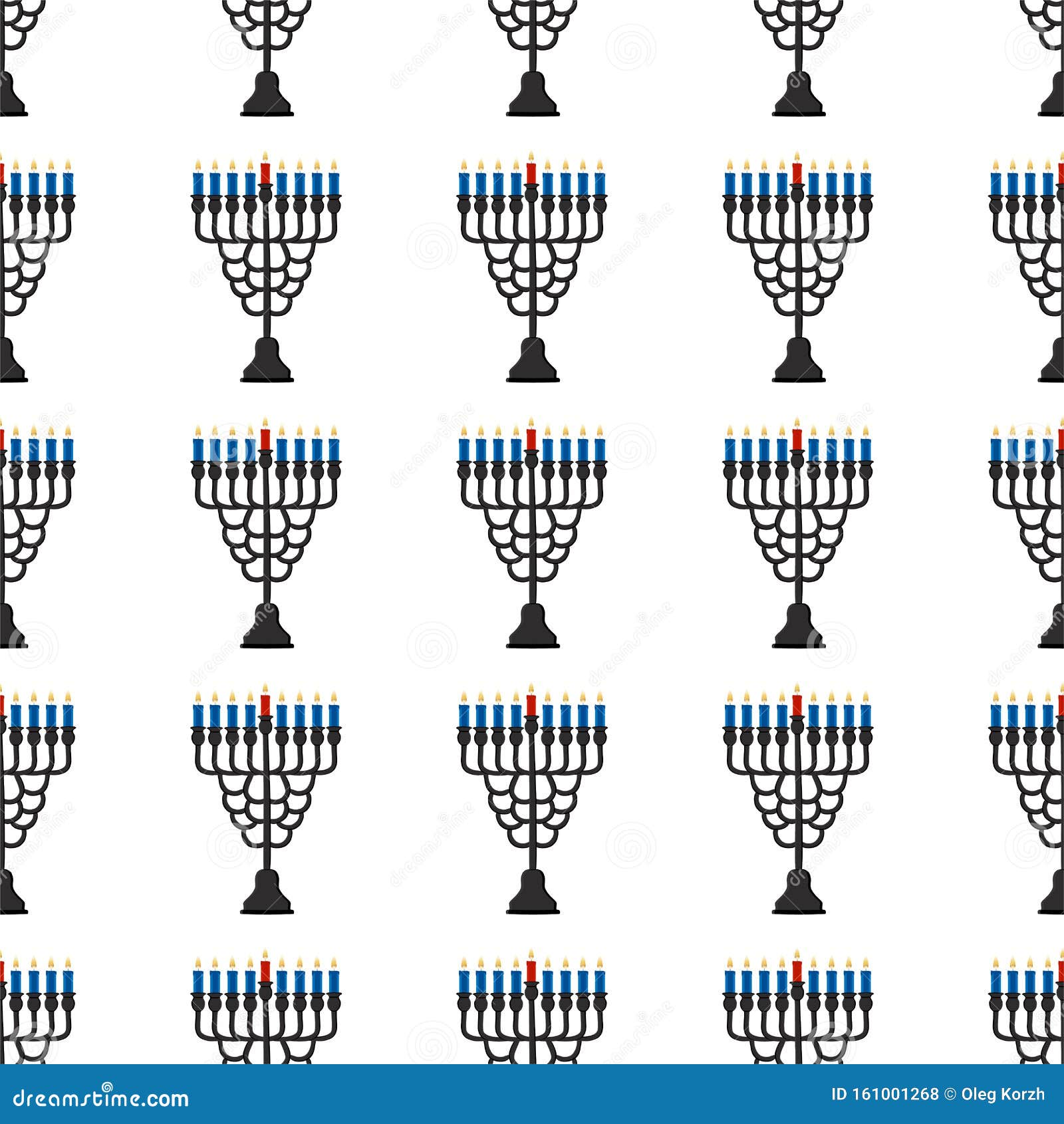  on theme big colored pattern menorah