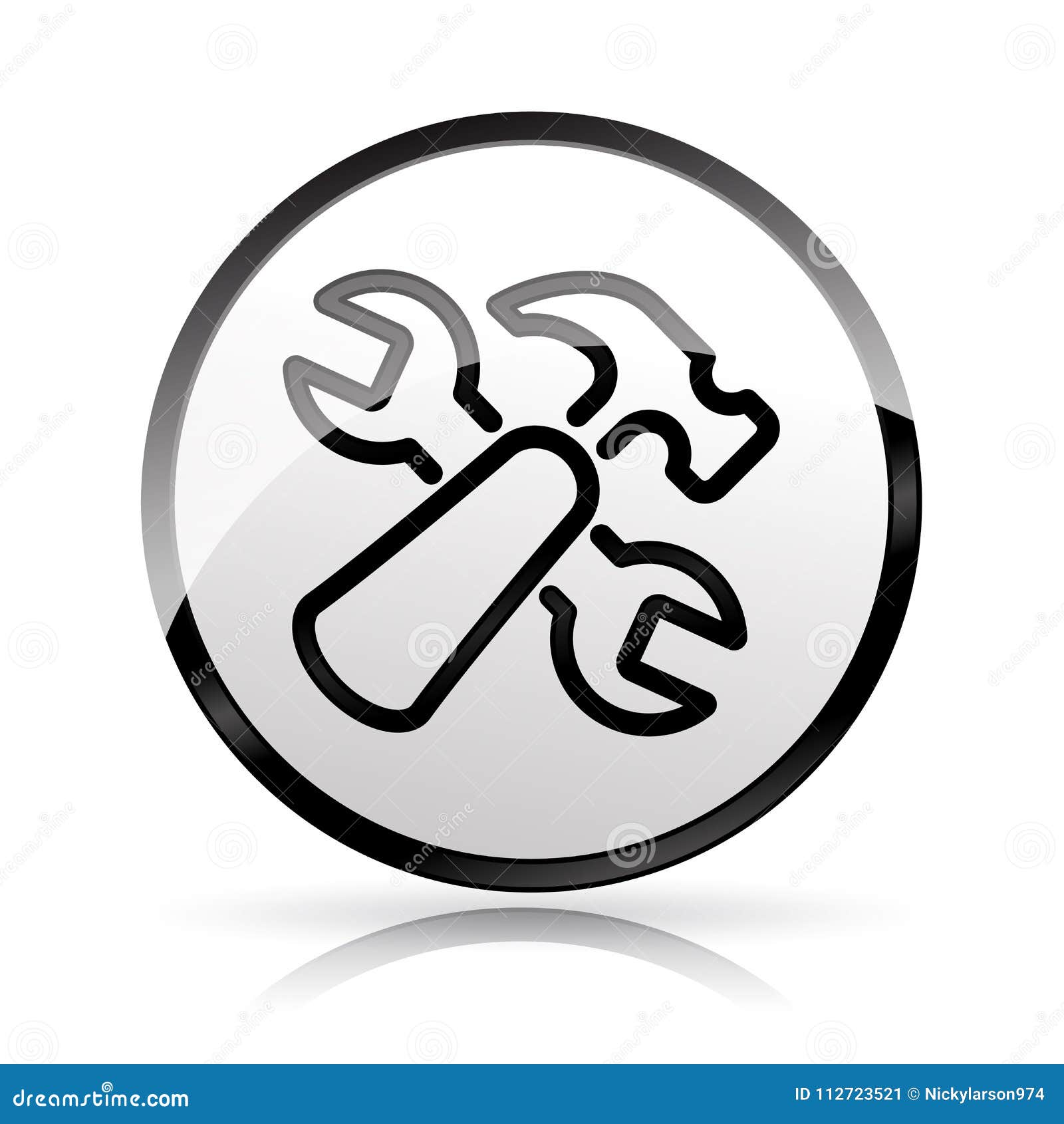 Tools Icon on White Background Stock Vector Illustration of repair