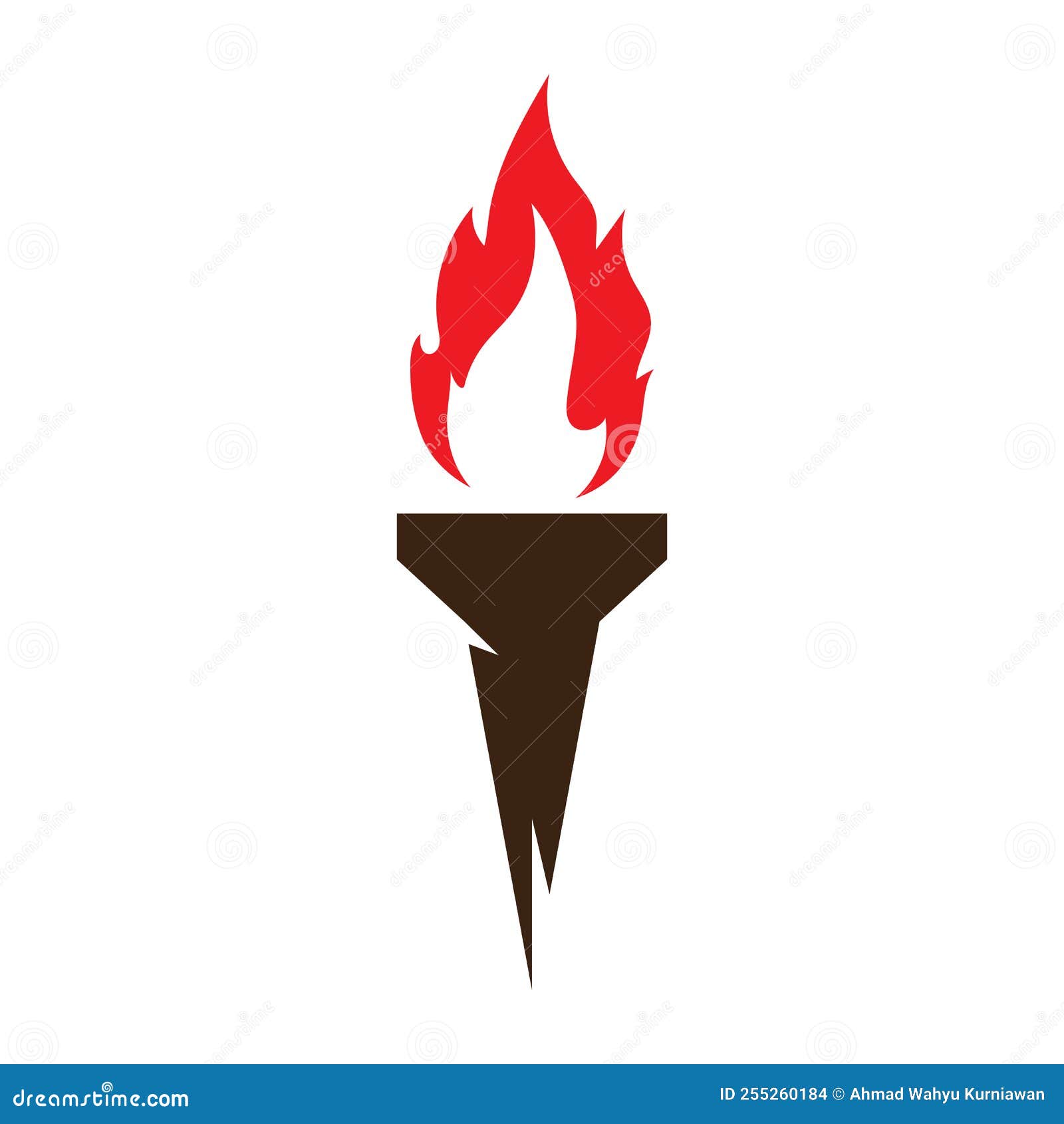 Torch Fire Animation Frames On Transparent Background Vector