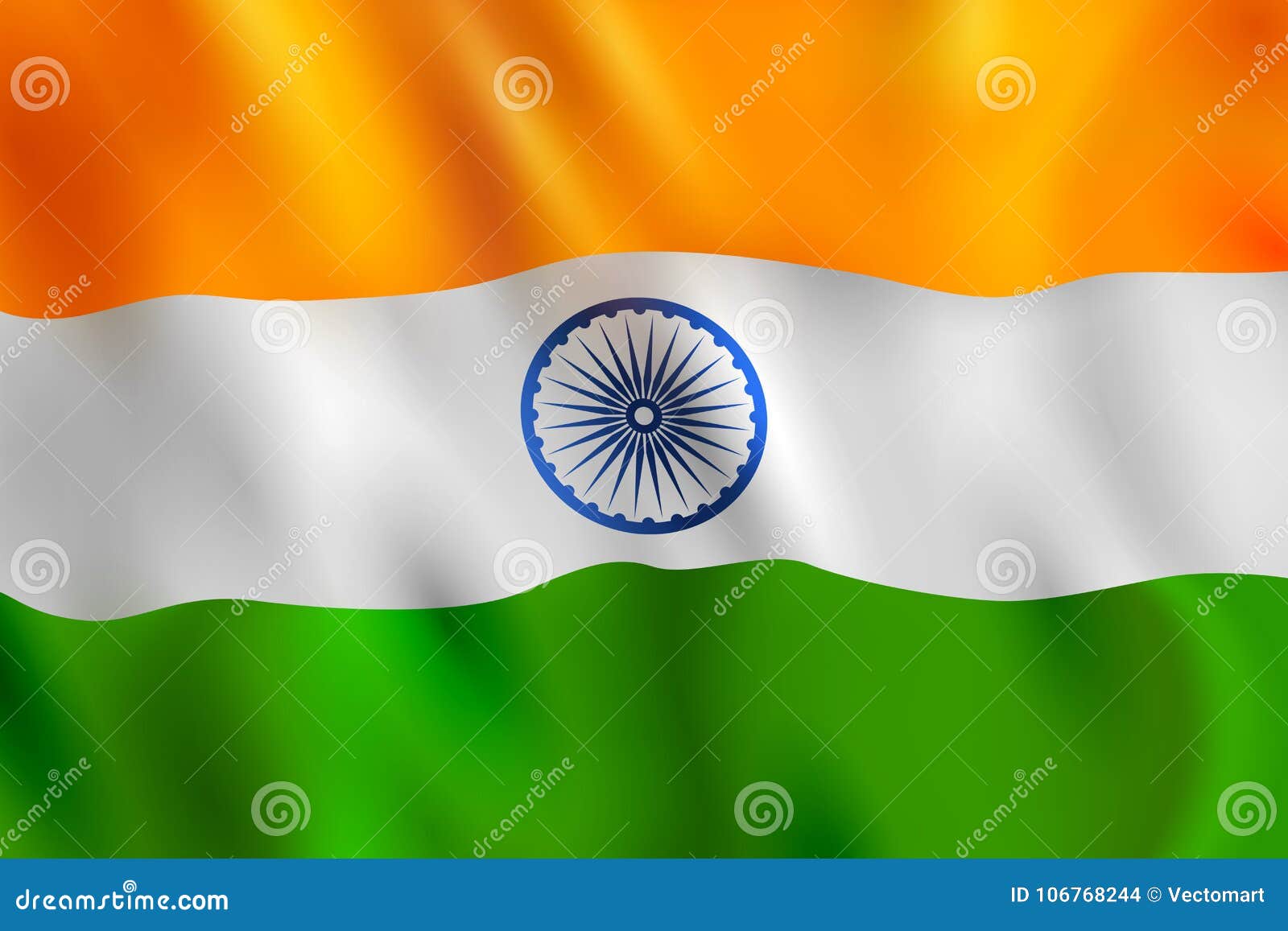 Tricolor Banner With Indian Flag For 26th January Happy Republic Day Of India Stock Vector Illustration Of Design Ashok 106768244