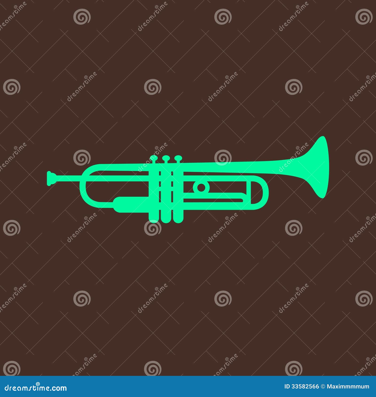 Illustration with the Trumpet Stock Illustration - Illustration of ...