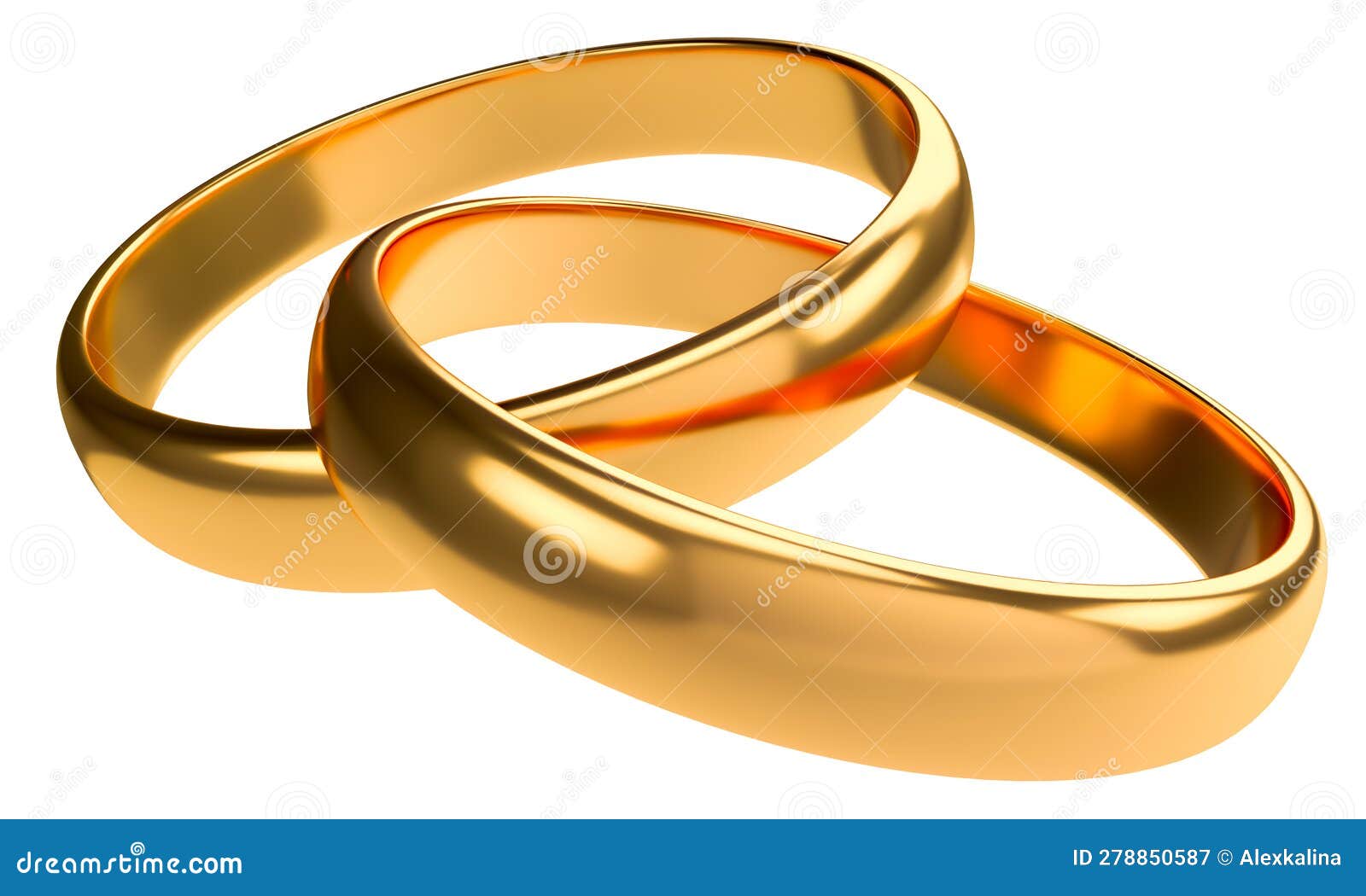 Premium PSD | Golden wedding ring isolated on transparent background png psd