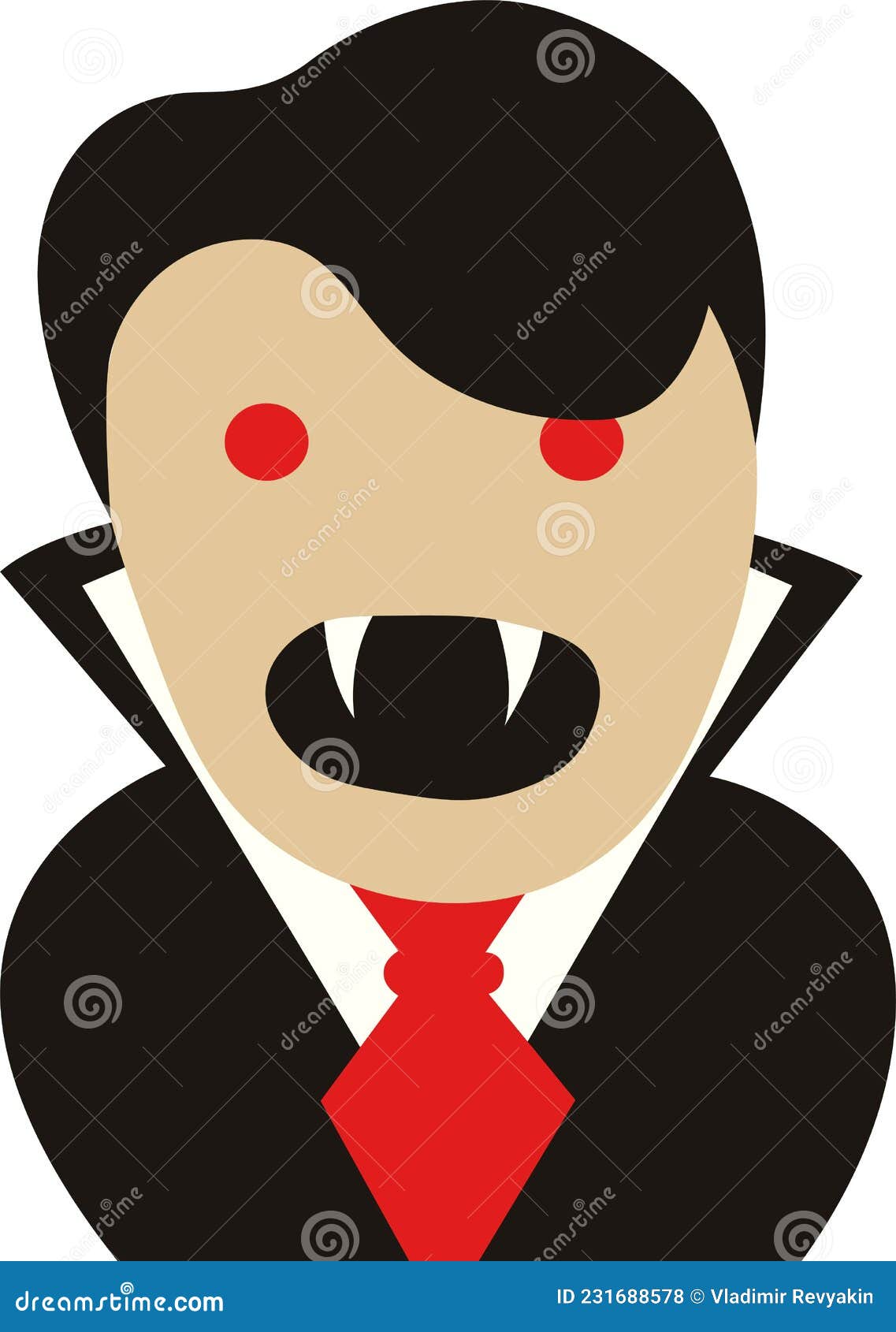  of a vampire logotype on a white background.  image for halloween celebration, ready to use, eps