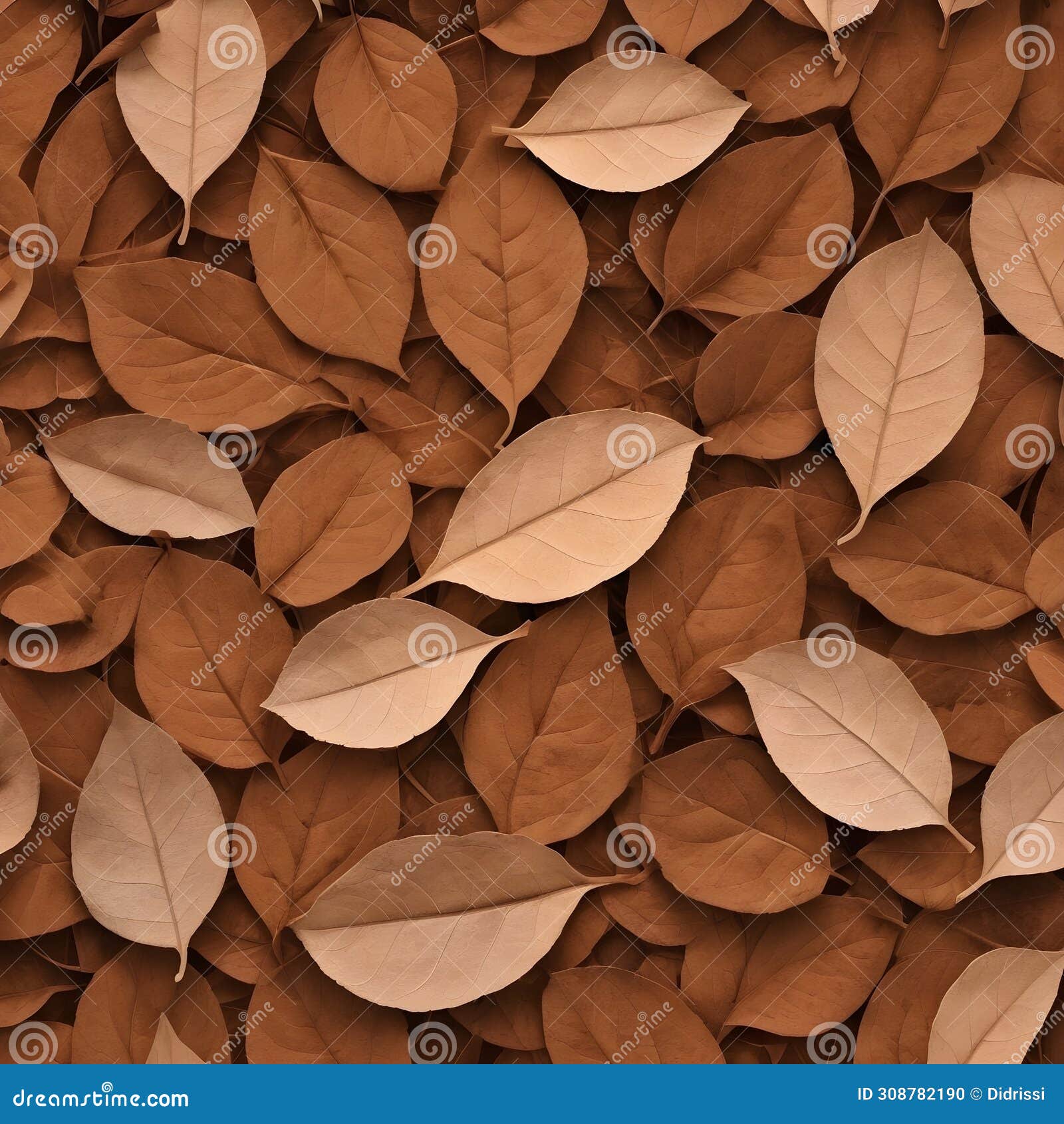  of various-sized, brown leaves with veins arranged together