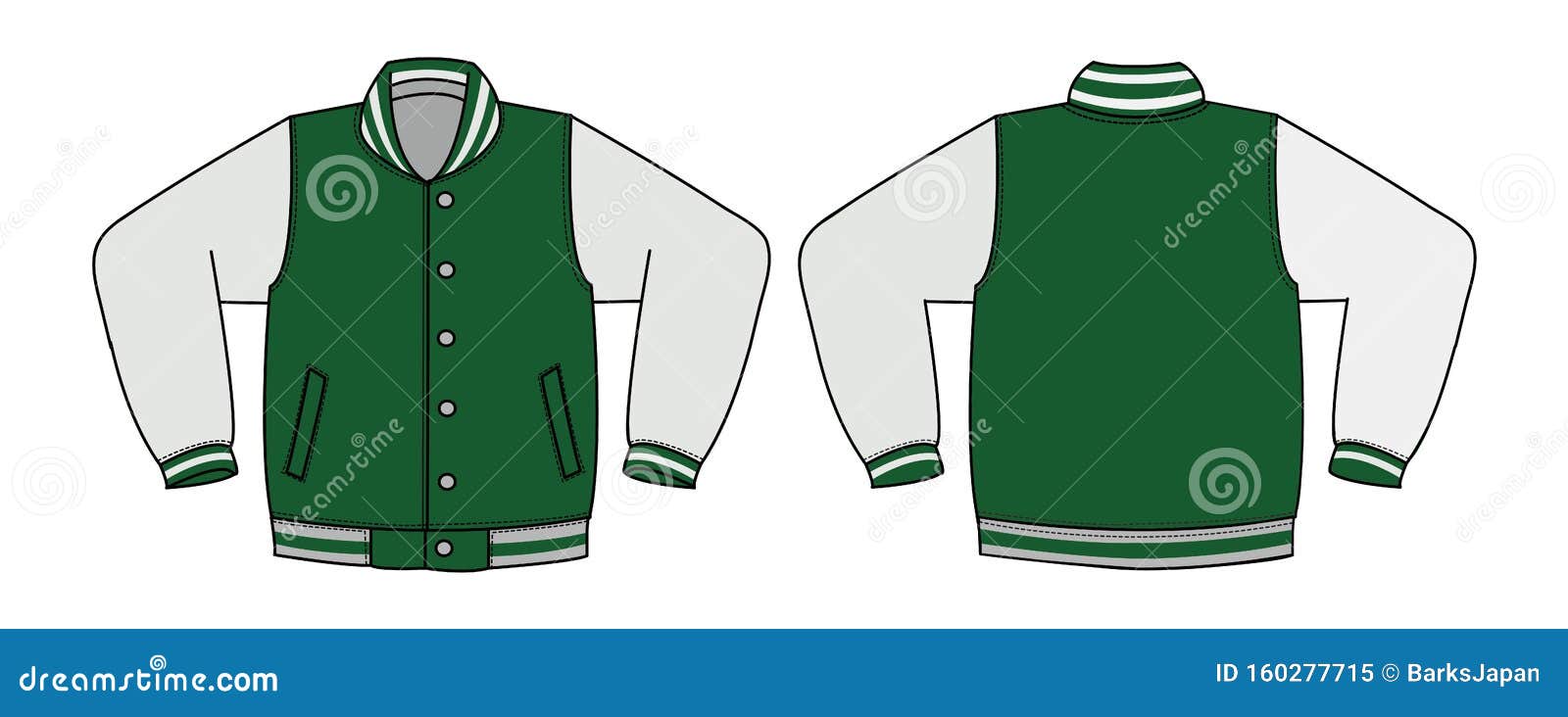 Illustration of Varsity Jacket Stock Vector - Illustration of blouson