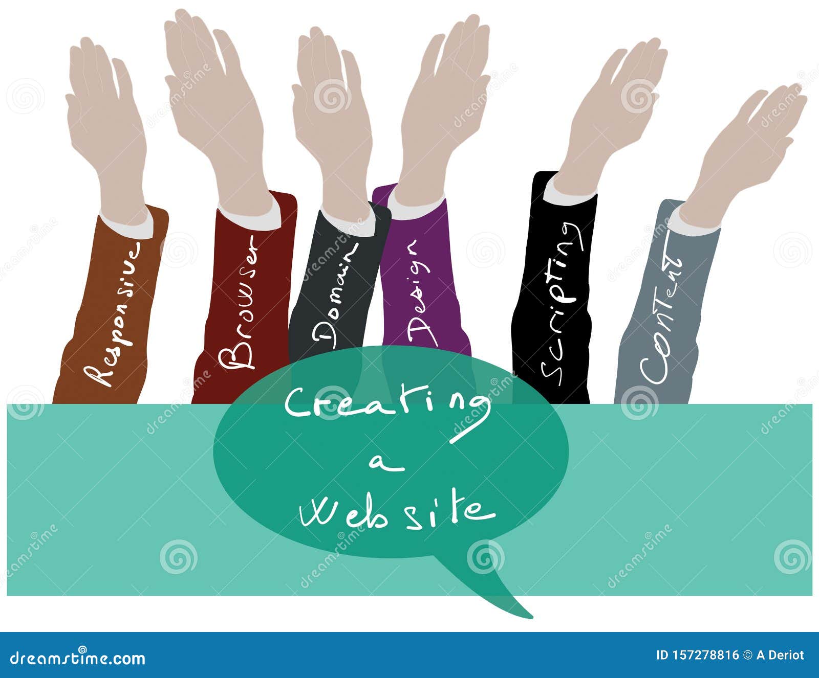 Creating a site Vector Illustration Design Stock Illustration