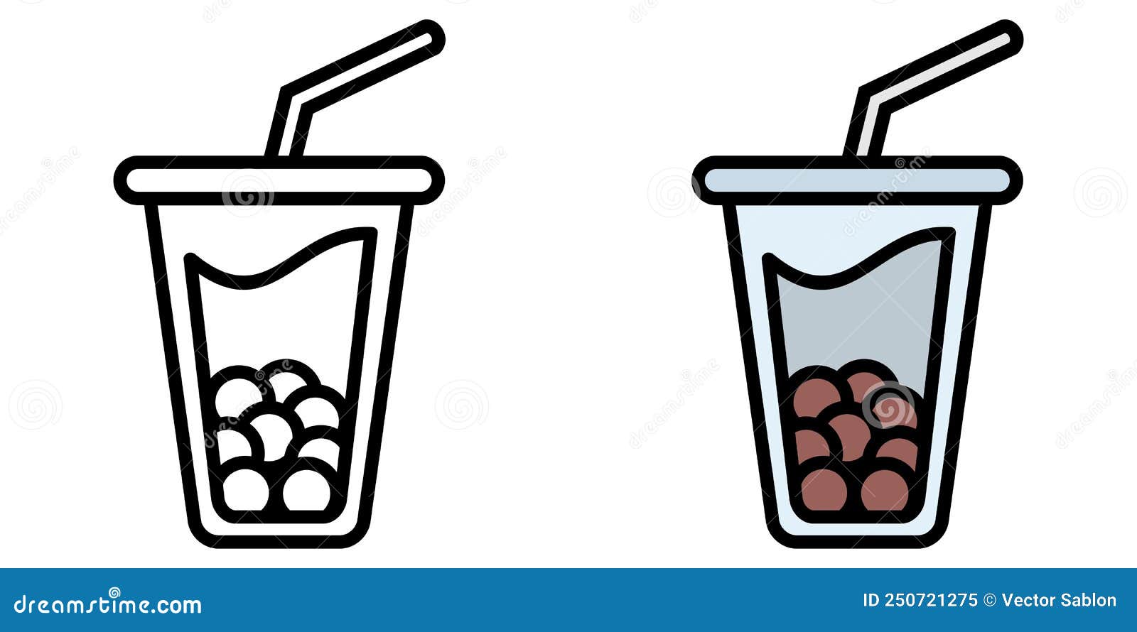 Boba Drink, Bubble Tea, Tea Cup Glass Icon Stock Vector - Illustration of  isolated, sweet: 250721275