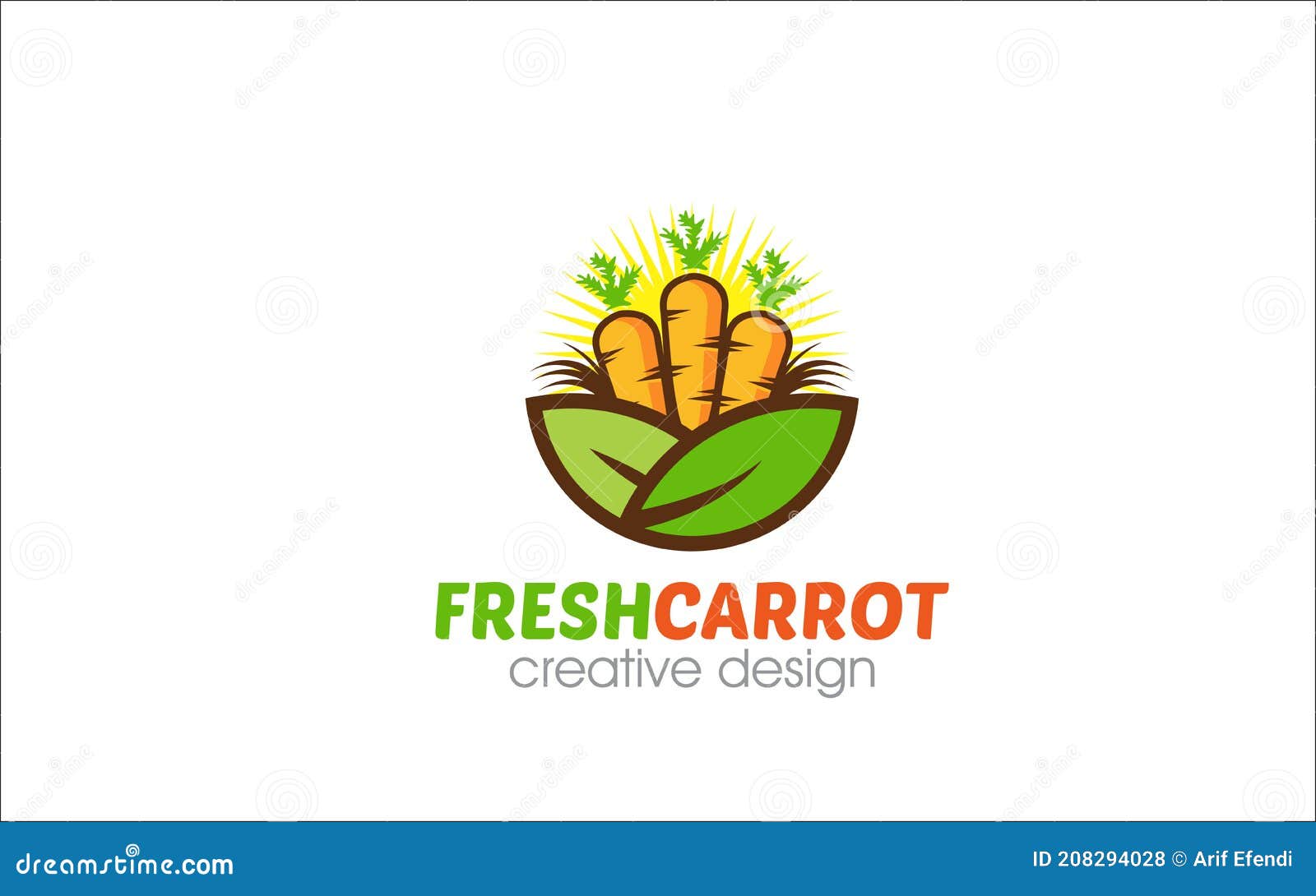 Illustration Vector Graphic of Carrot Logo Design Template with a White