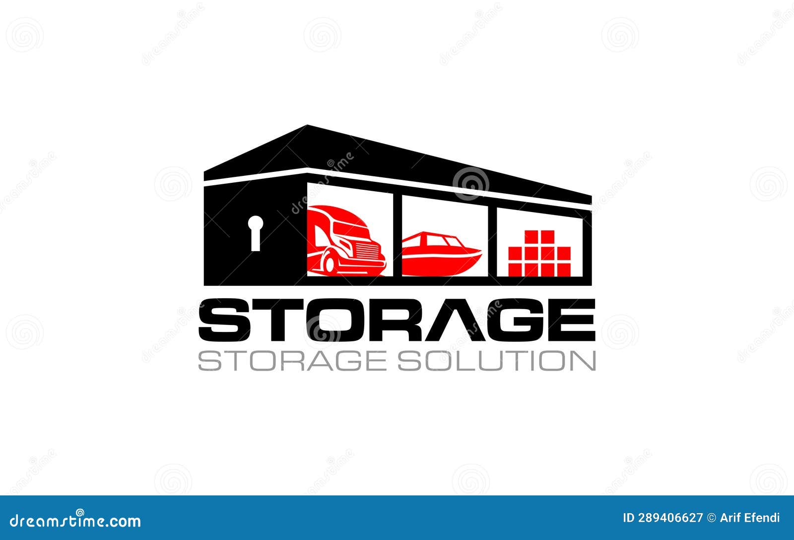 Illustration Vector Graphic of Self Storage Solution Company Logo