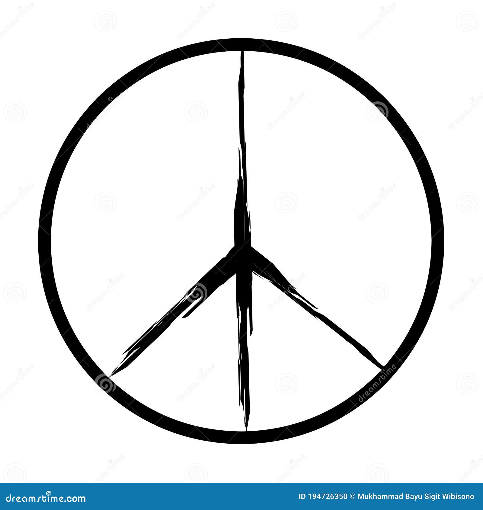 Illustration Vector Graphic of Simple Black Peace Symbol on White Background  Stock Vector - Illustration of graphic, pictogram: 194726350