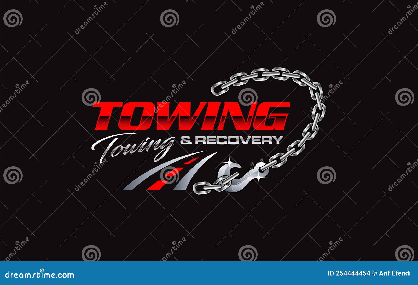   graphic of towing truck service logo  suitable for the automotive company