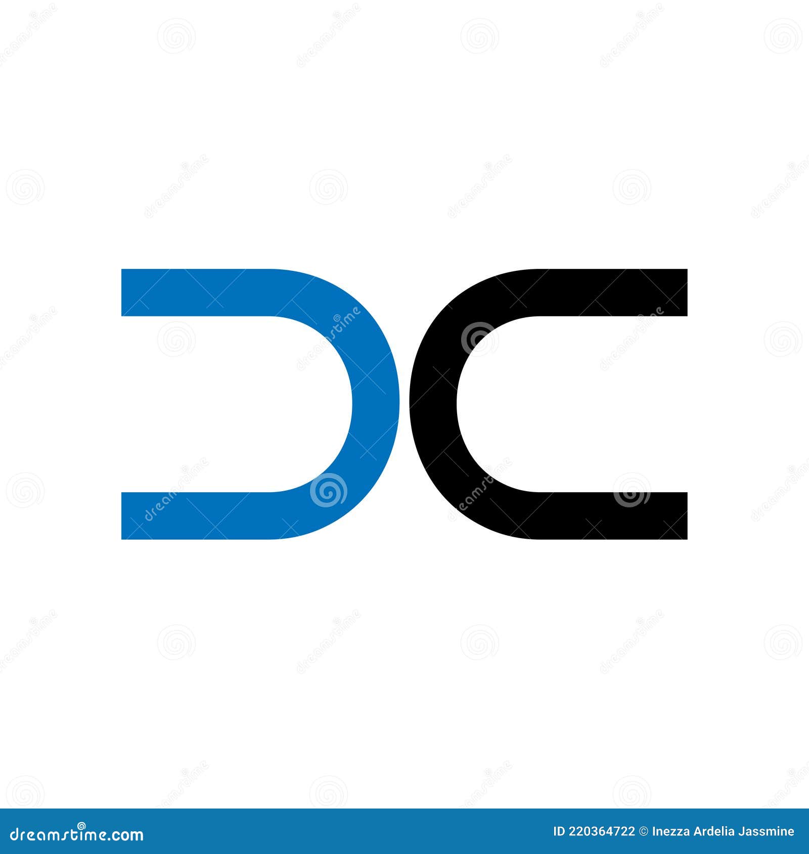 Illustration Vector Graphic of Typeface with D and C Stock Vector Illustration of business