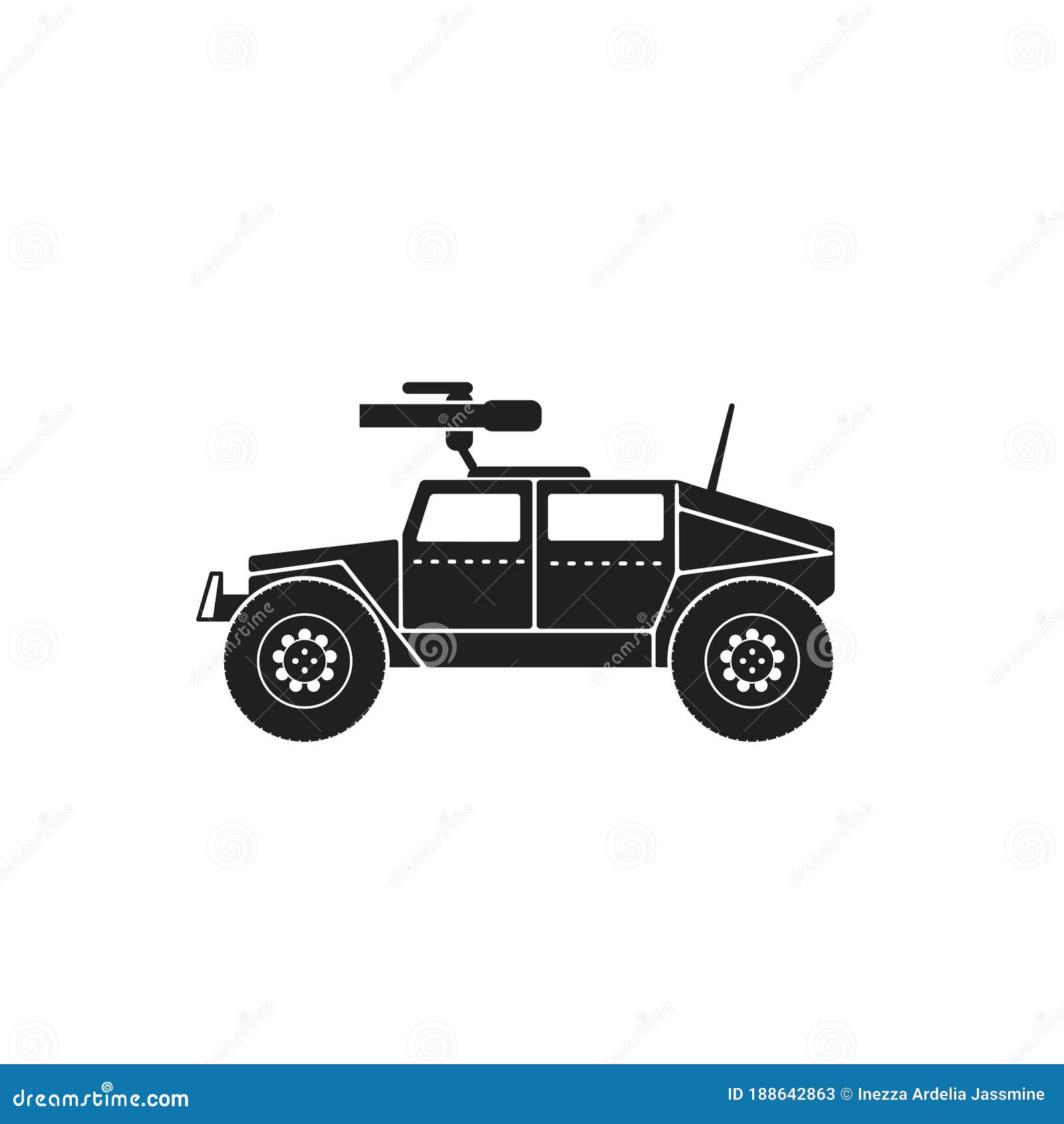 An Army Vehicle. Silhouette Of A Jet Fighter Royalty-Free Stock Image ...