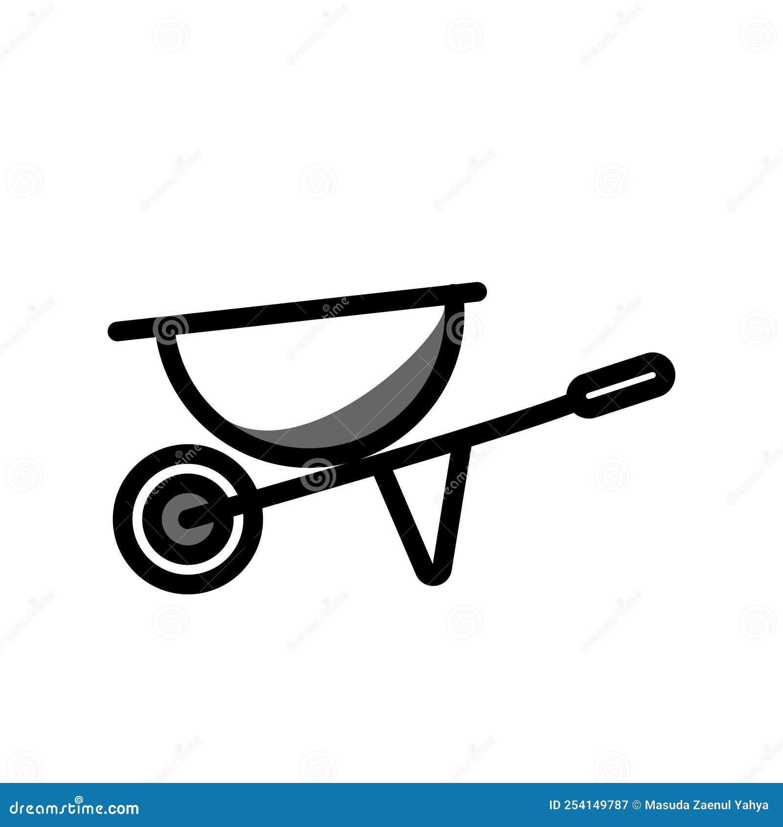 Illustration Vector Graphic of Wheelbarrow Icon Stock Vector
