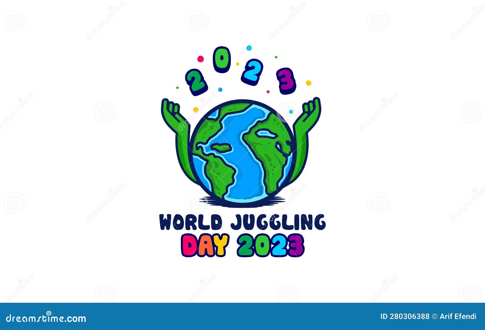 Illustration Vector Graphic of World Juggling Day, an Event Celebrated