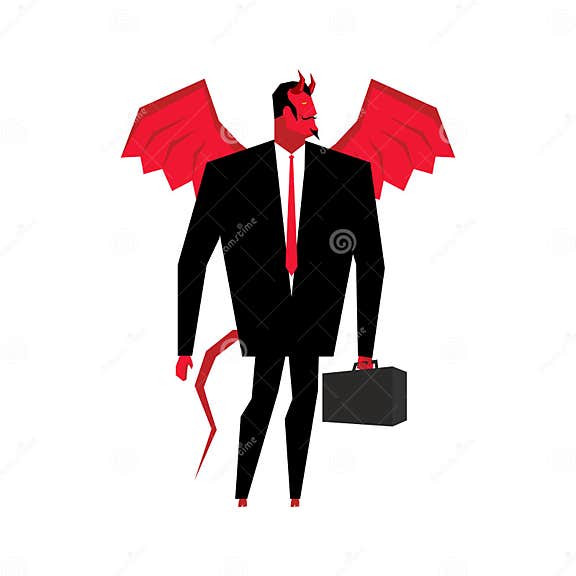 Illustration Vektor Eps10 Satan Ist Chef Der Hölle Lucifer Im