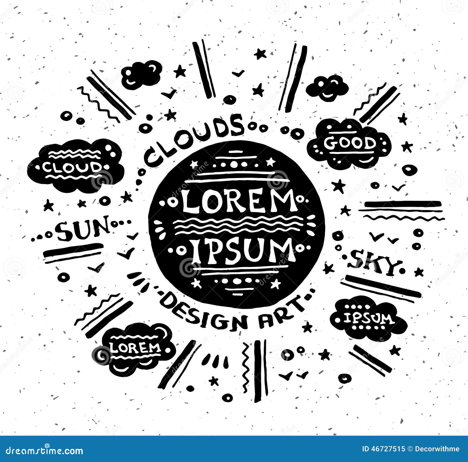 Download Illustration Of Vintage Grunge Label With Sun Stock Vector - Illustration of concrete ...
