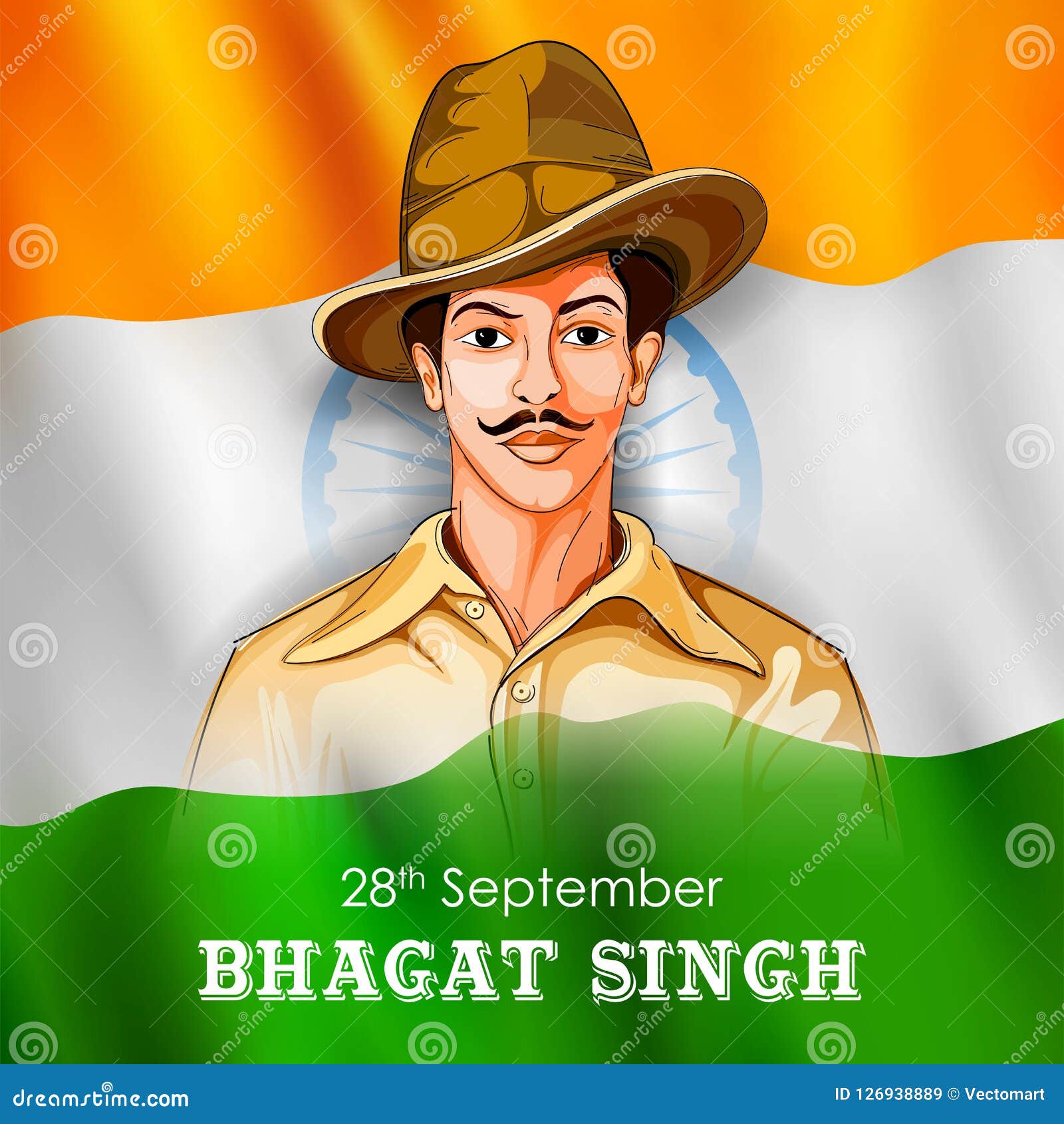 Vintage India Background with Nation Hero and Freedom Fighter Bhagat Singh  Pride of India Stock Vector - Illustration of patriotic, country: 126938889