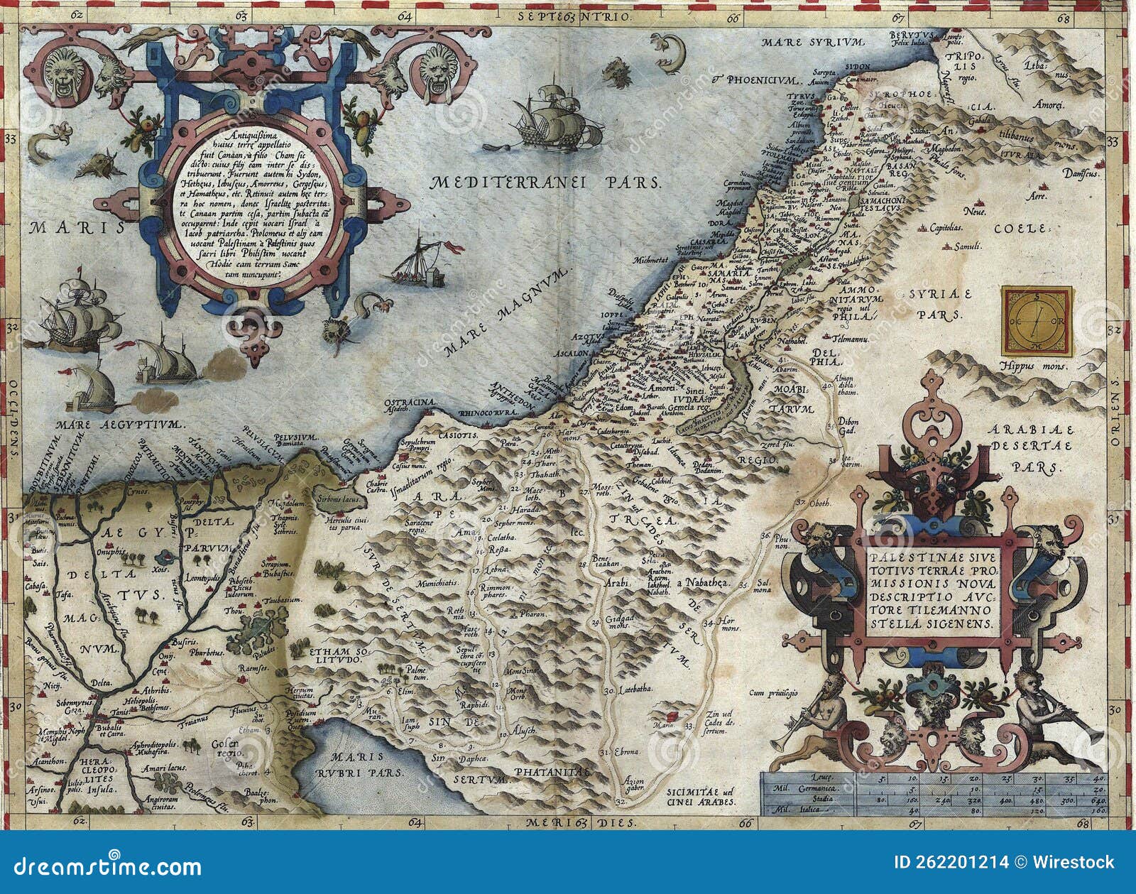 of a vintage ortelius map
