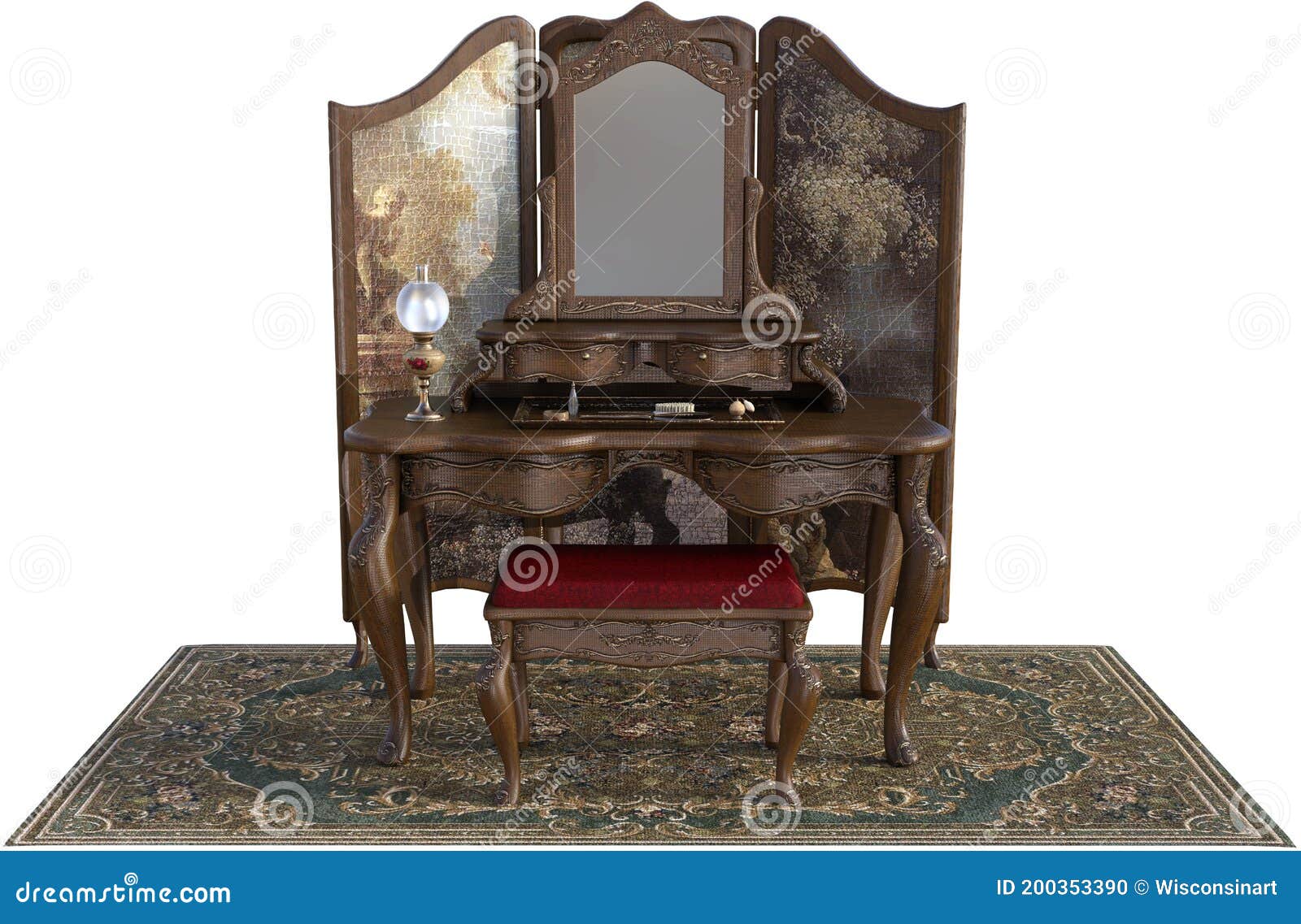 vintage vanity, mirror, furniture, 