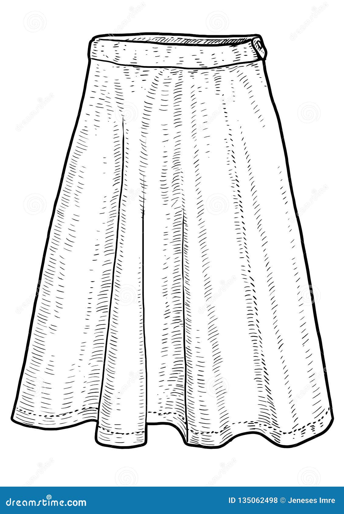 Skirt Illustration, Drawing, Engraving, Ink, Line Art, Vector Stock ...