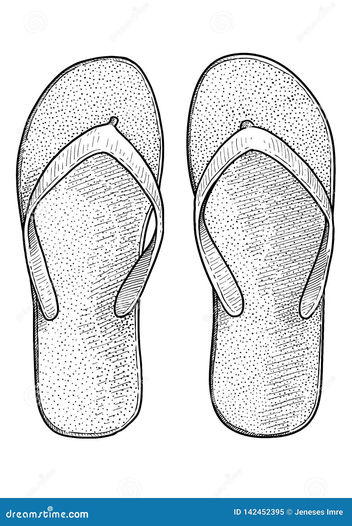 How to draw a flip flop sandal Real Easy - YouTube