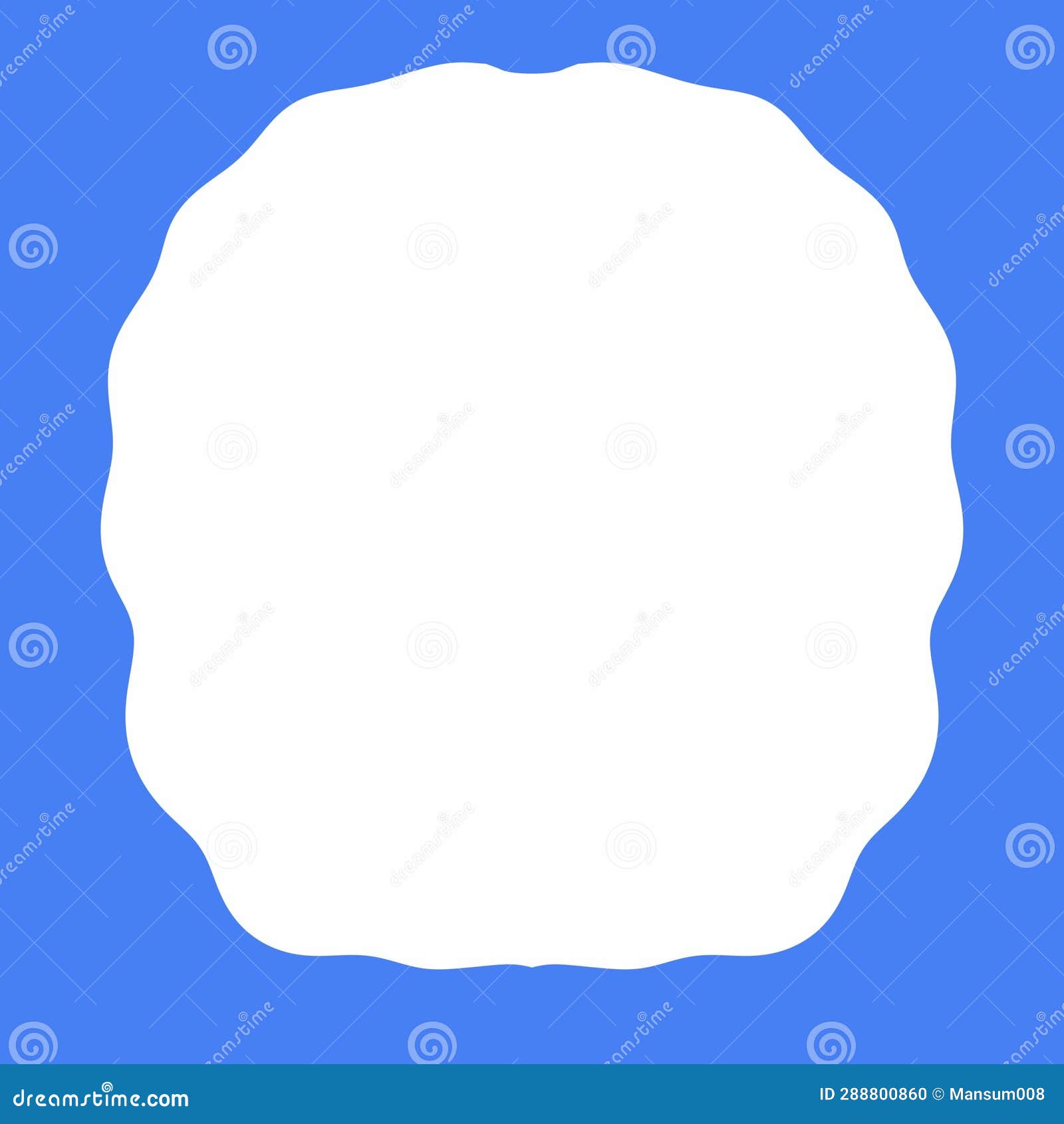 Illustration of a White Background and Blue Frame Stock Illustration