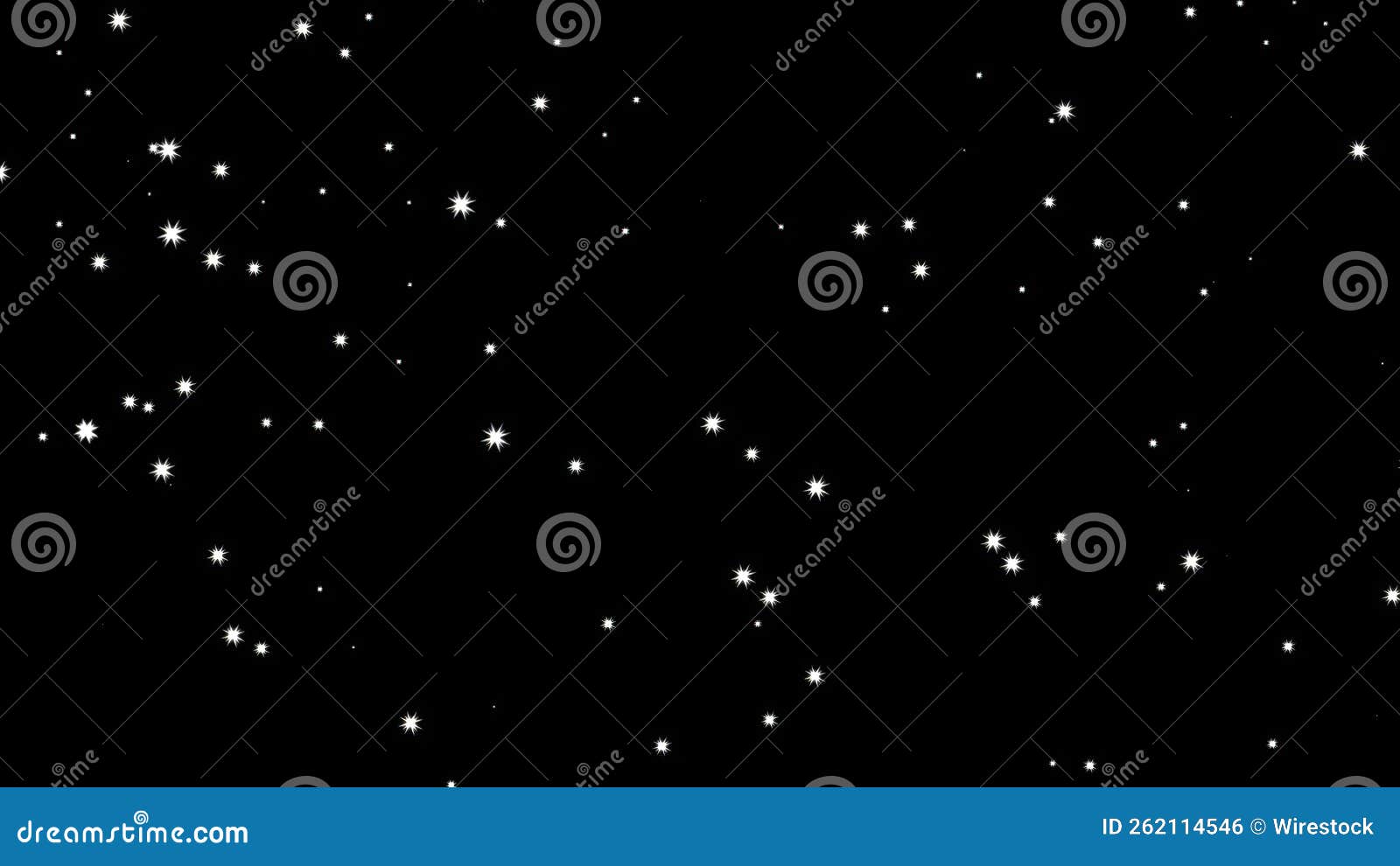 Illustration of White Stars on a Black Background Stock Illustration
