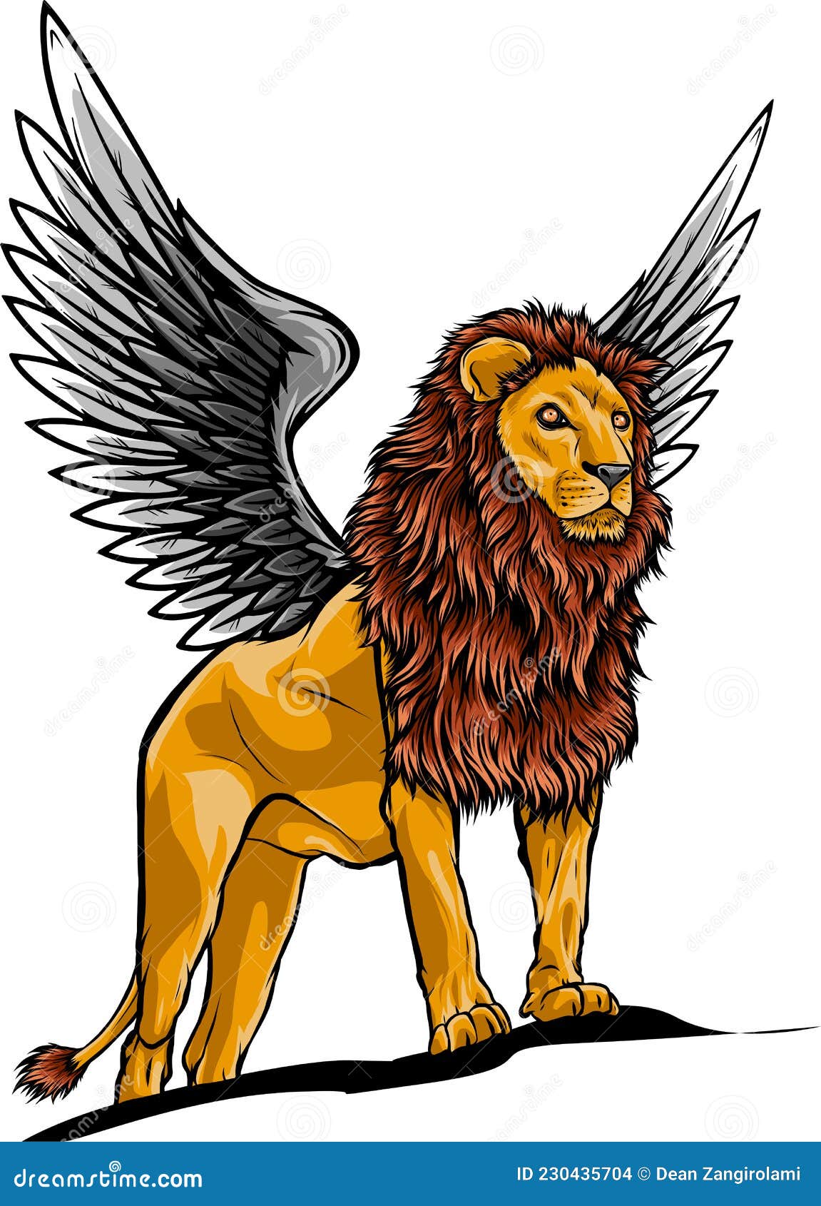 Illustration of Winged Lion in Vector Design Stock Vector ...