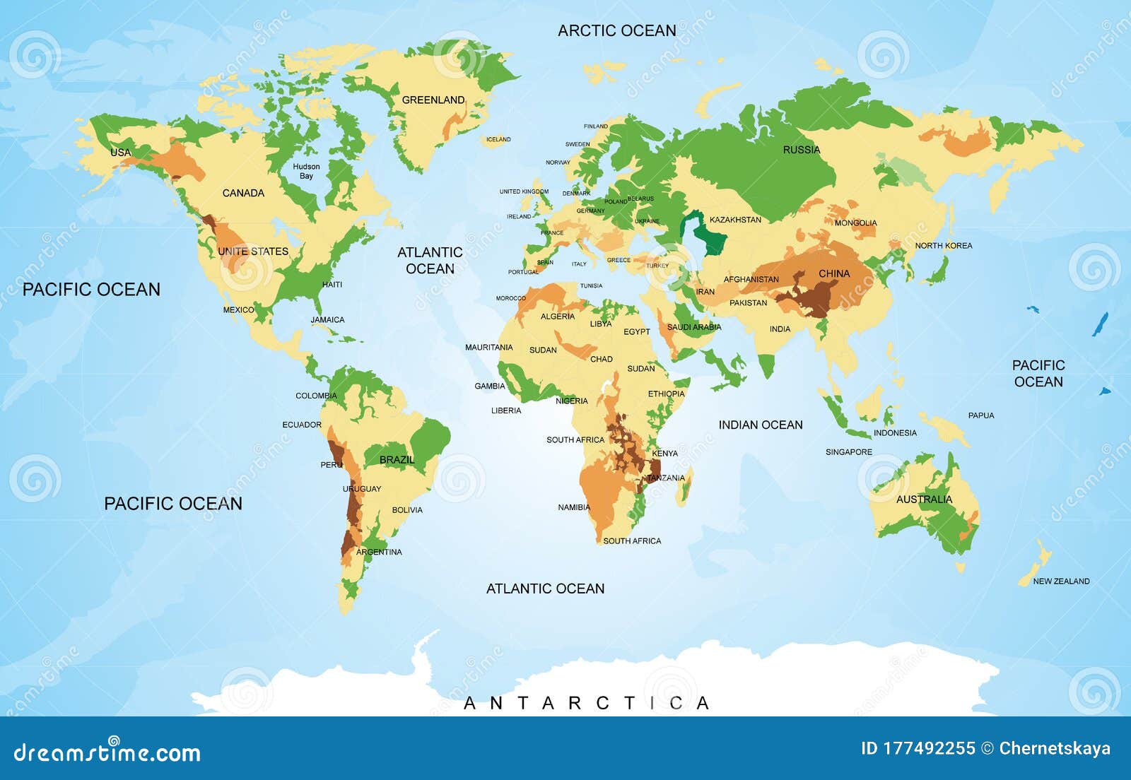 world map for travel agency