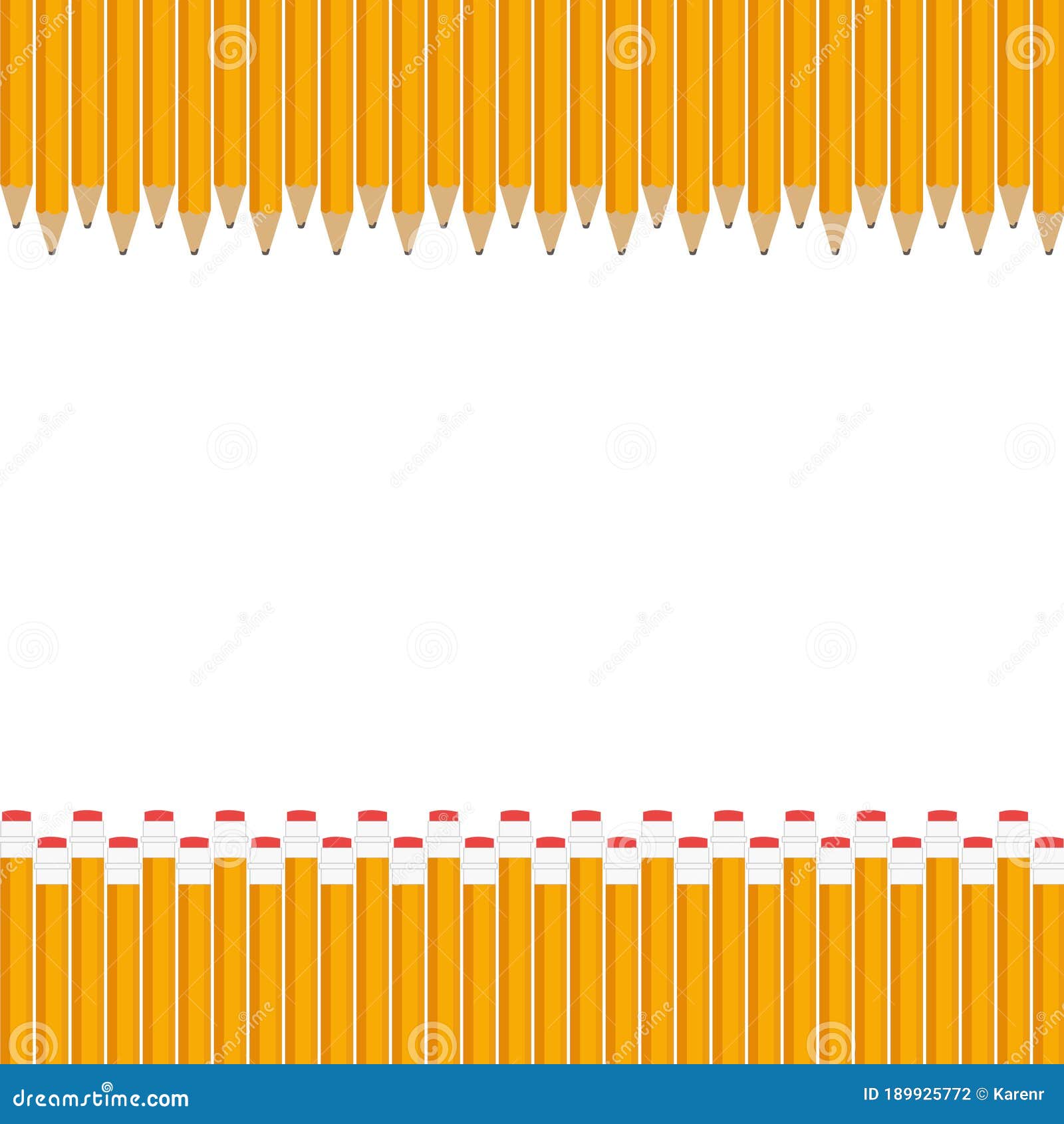  yellow 2b pencil school border