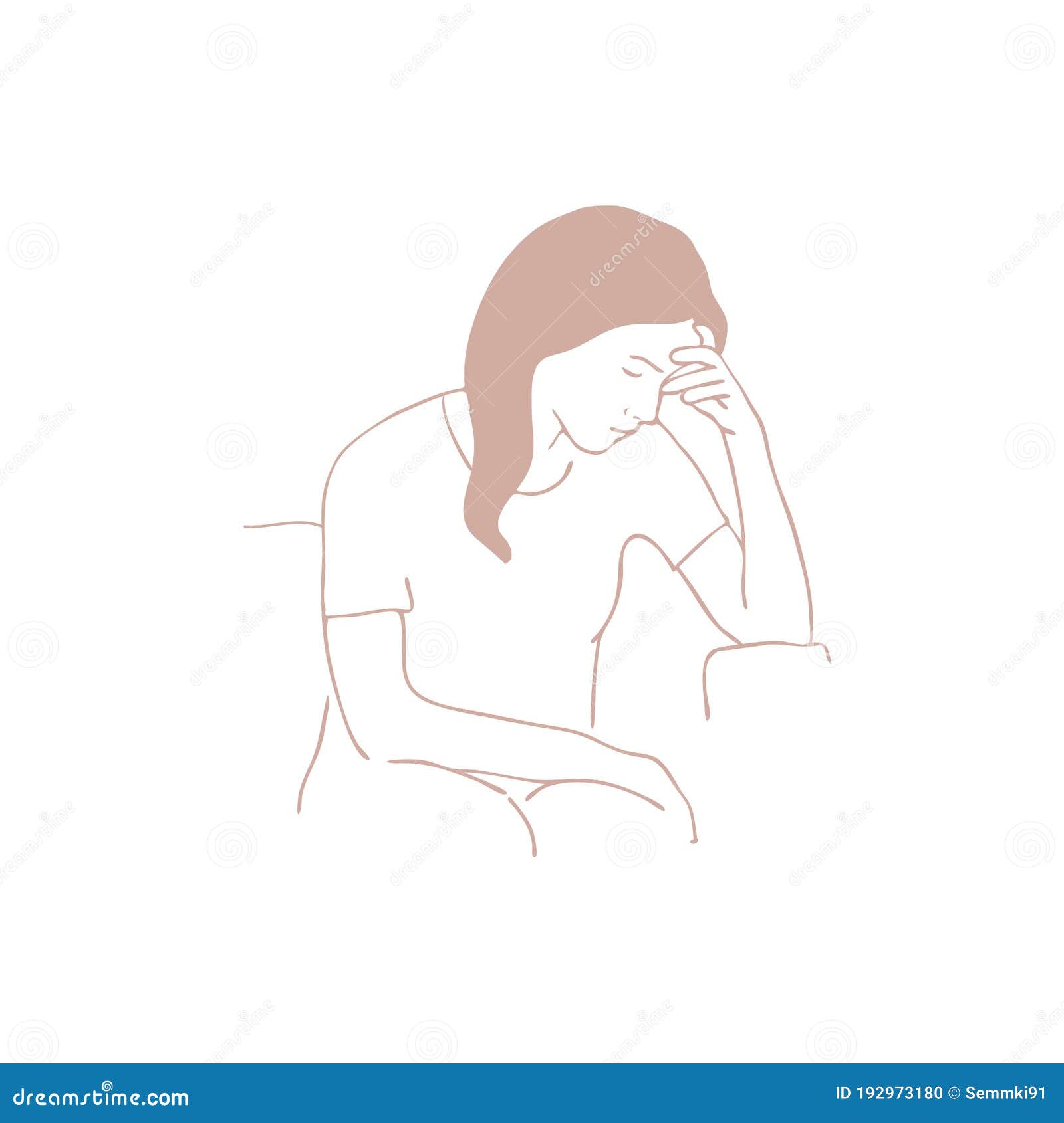 Vector Illustration of a Young Girl Put Her Head on Her Hand, Woman Sad, cartoon Design Stock Illustration - Illustration of hand, ponder: 192973180 Vector Illustration of a Young Girl Put Her Head on Her Hand, Woman Sad, cartoon Design Stock Illustration - Illustration of hand, ponder: 192973180