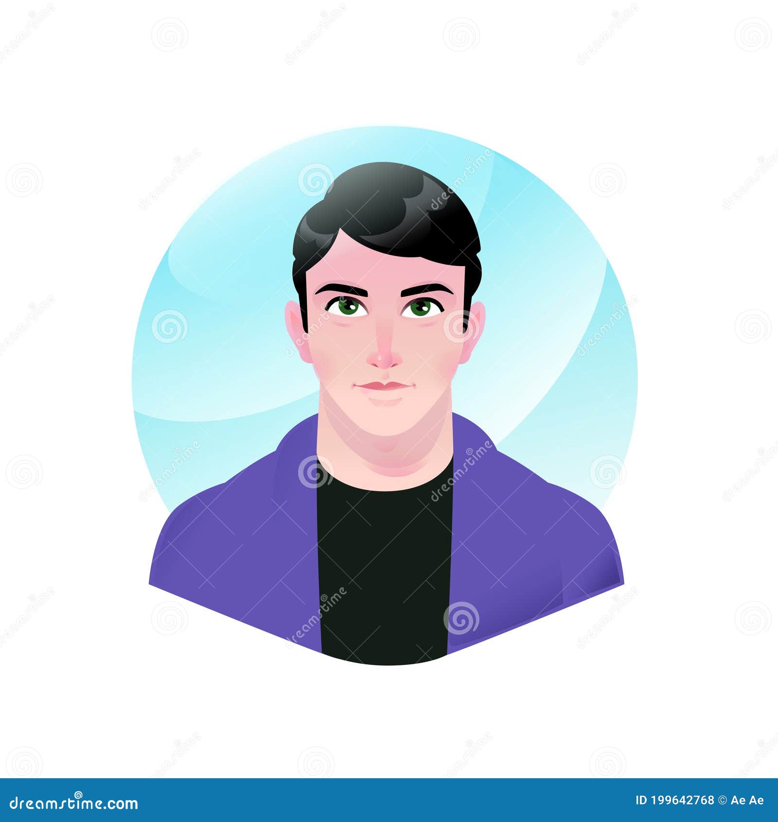 Illustration of a Young Handsome Man. Vector. Cartoon Handsome Businessman  Man Stock Vector - Illustration of happy, caucasian: 199642768