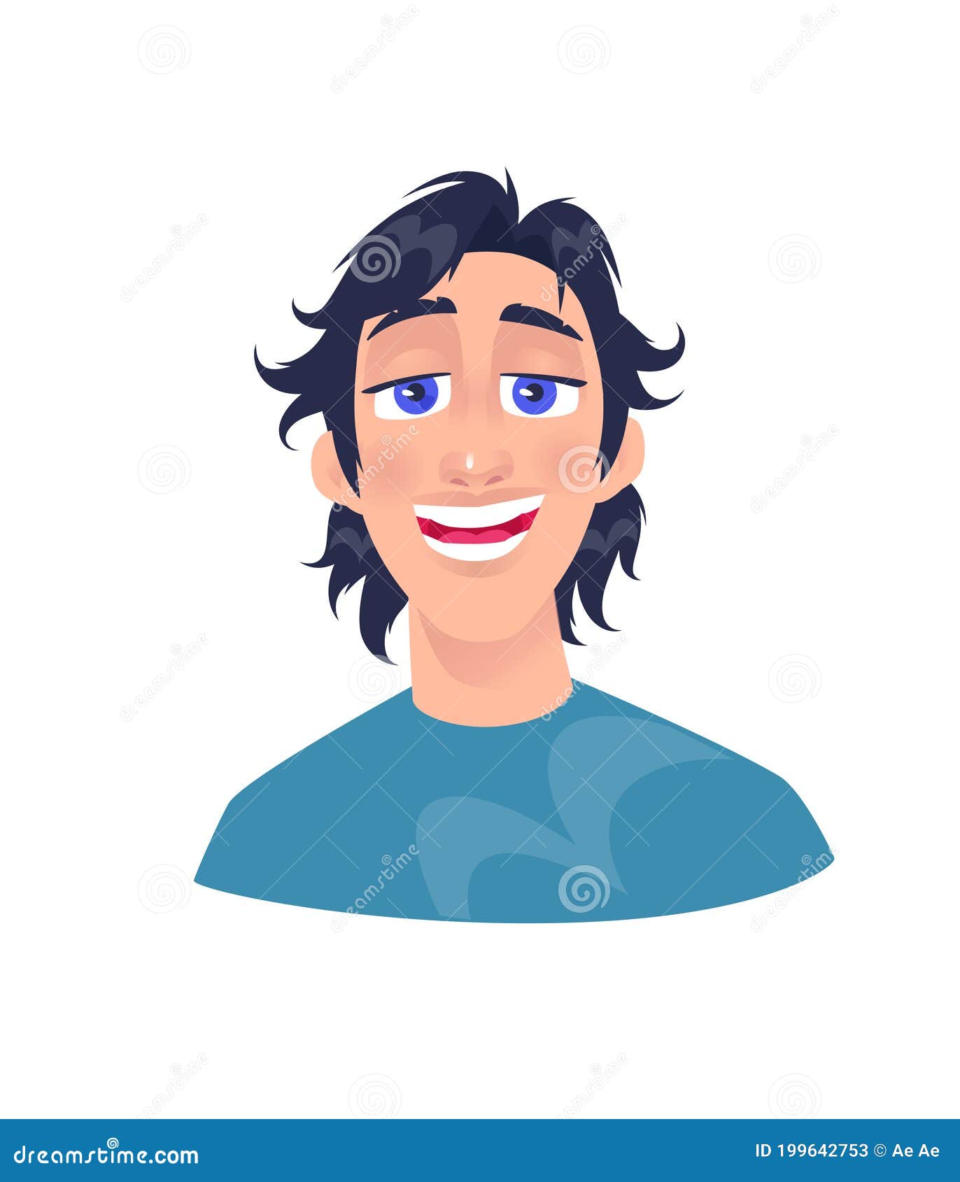 Illustration of a Young Man. Vector. Adult Guy Cartoon Character for  Advertising and Design. Bright Positive Image with Big Eyes Stock Vector -  Illustration of eyes, cartoon: 199642753