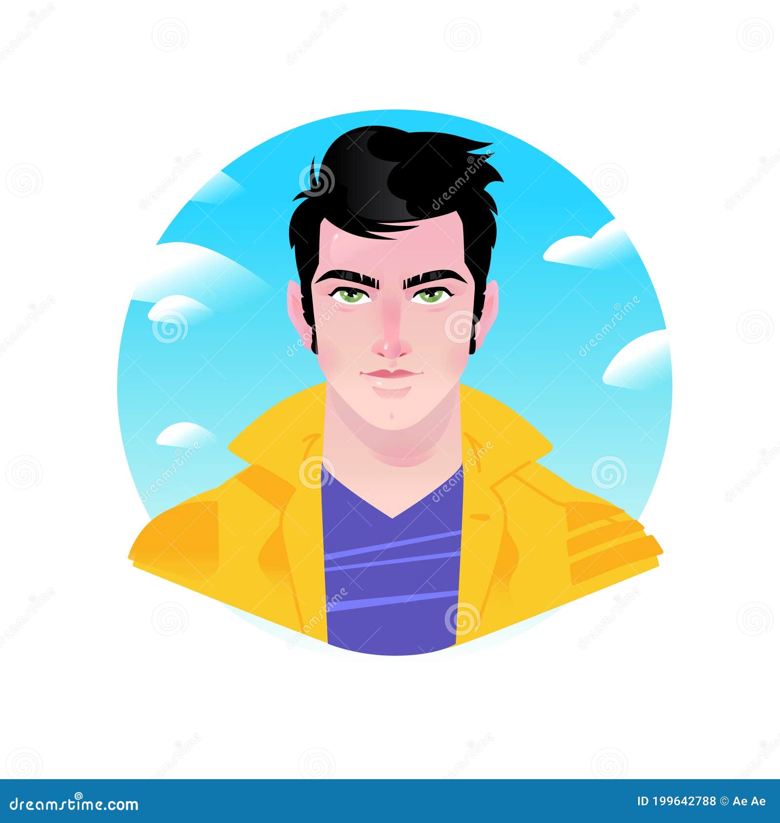 Premium Vector  A bright and stylish illustration of a man