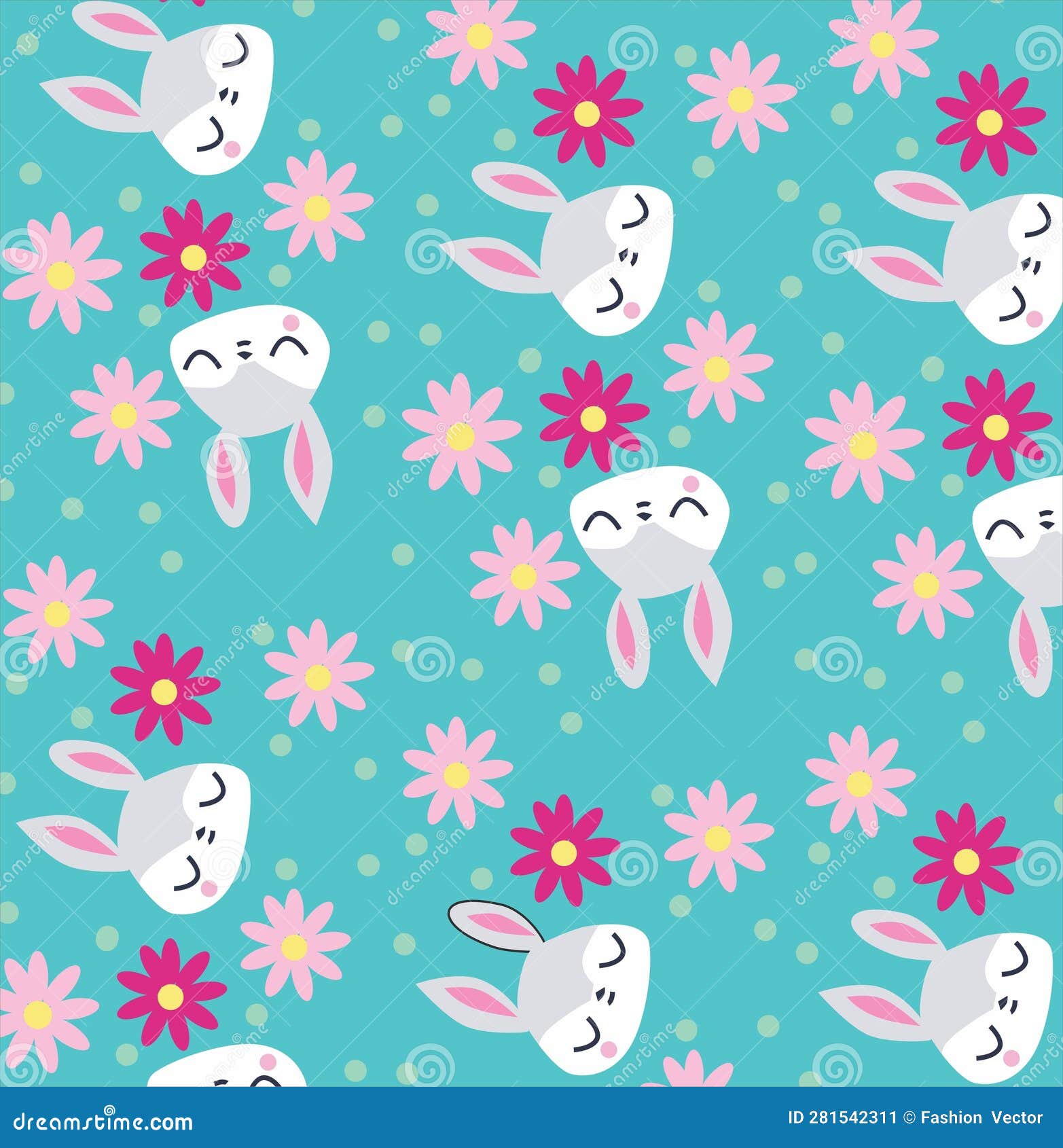 cute bunny all over print 