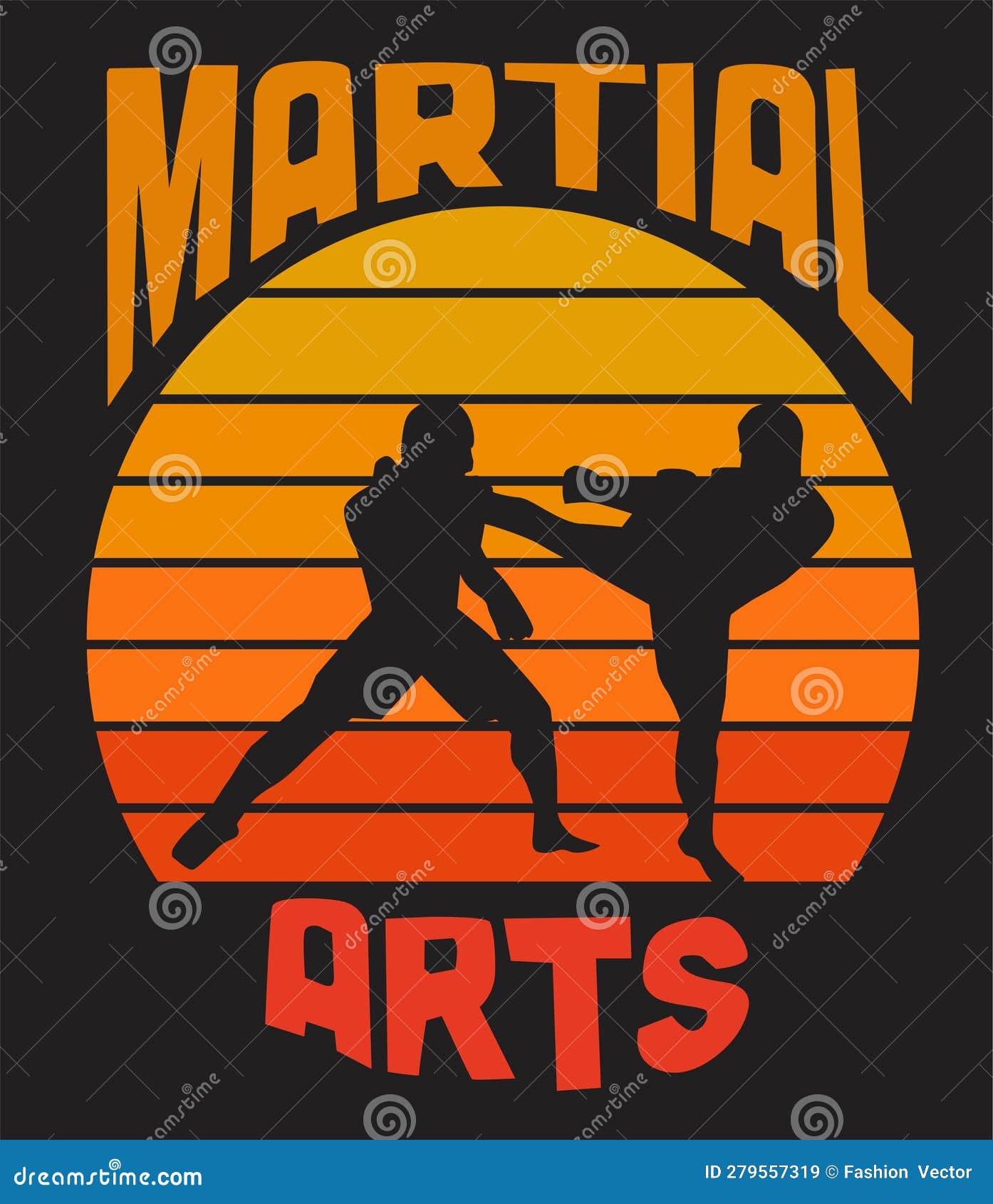 Martial Arts T Shirt Print Vector Art Stock Vector Illustration of