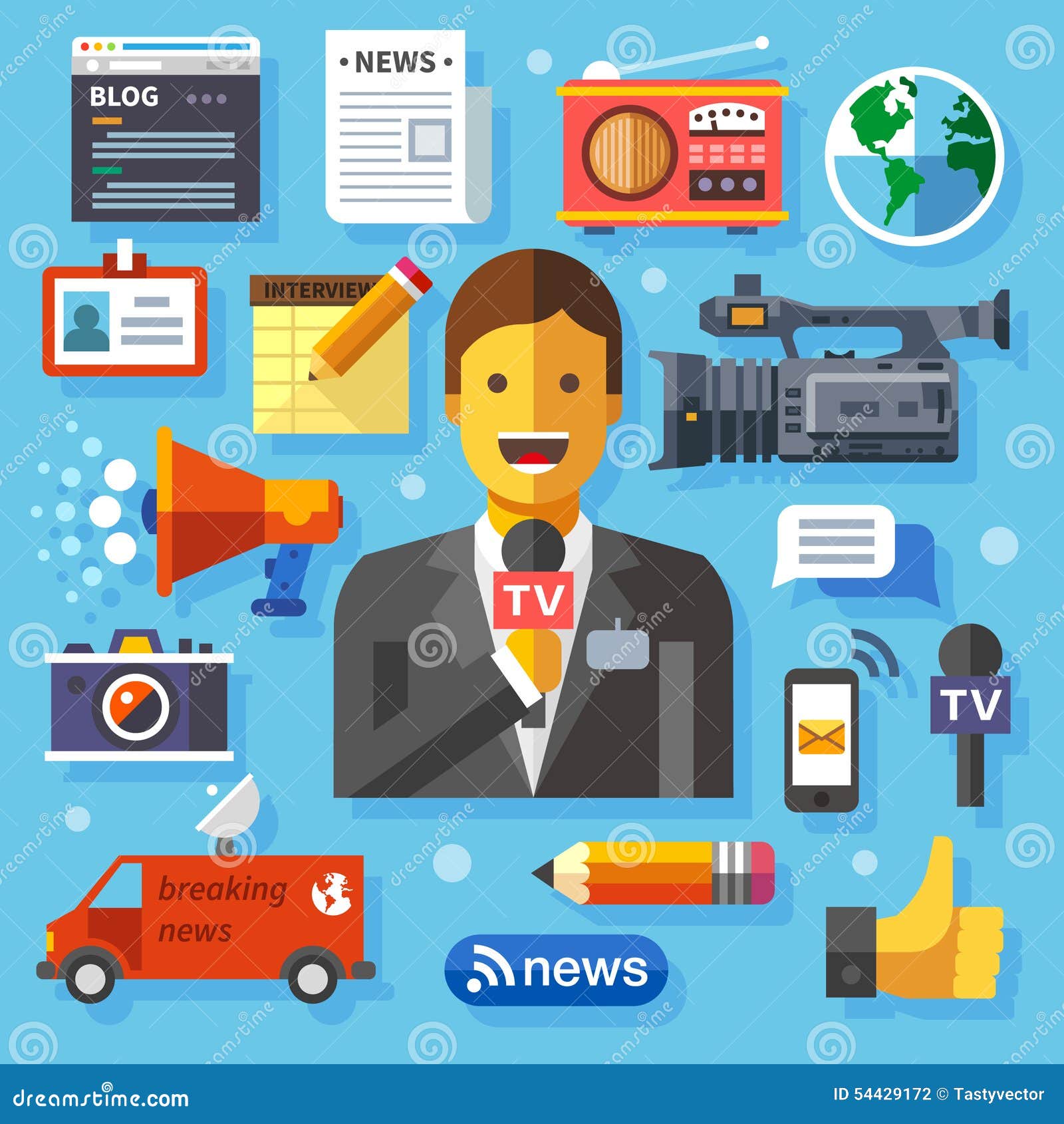 Illustrations Modern Information Technology And News Stock ... Illustrations Modern