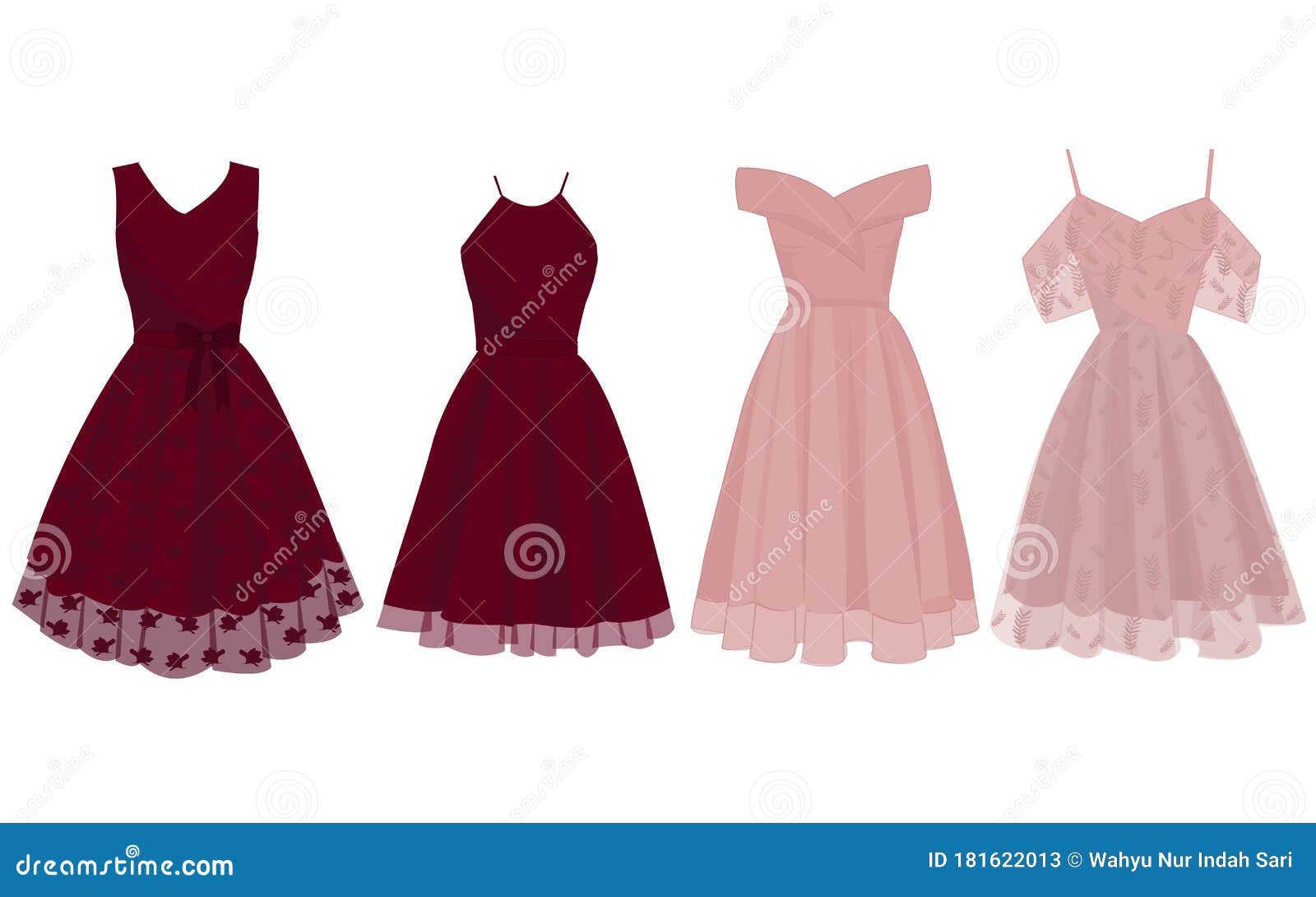 Illustrations Vectors Graphic of Dresses for Charming Parties Stock ...