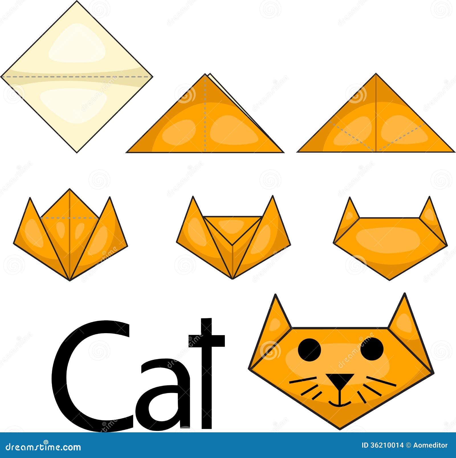 illustrator of cat origami