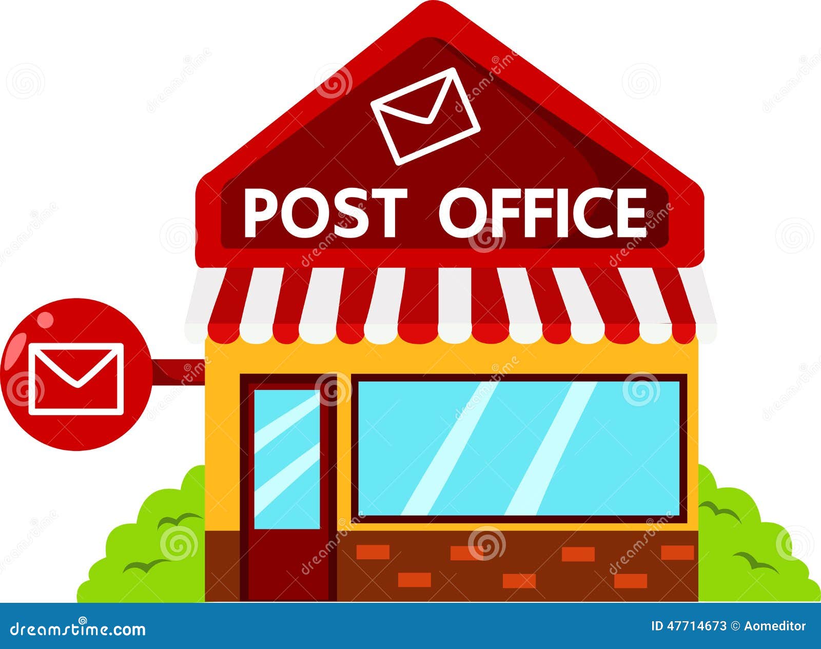 Illustrator of Post Office Buildings Stock Vector - Illustration of  courier, graphic: 47714673