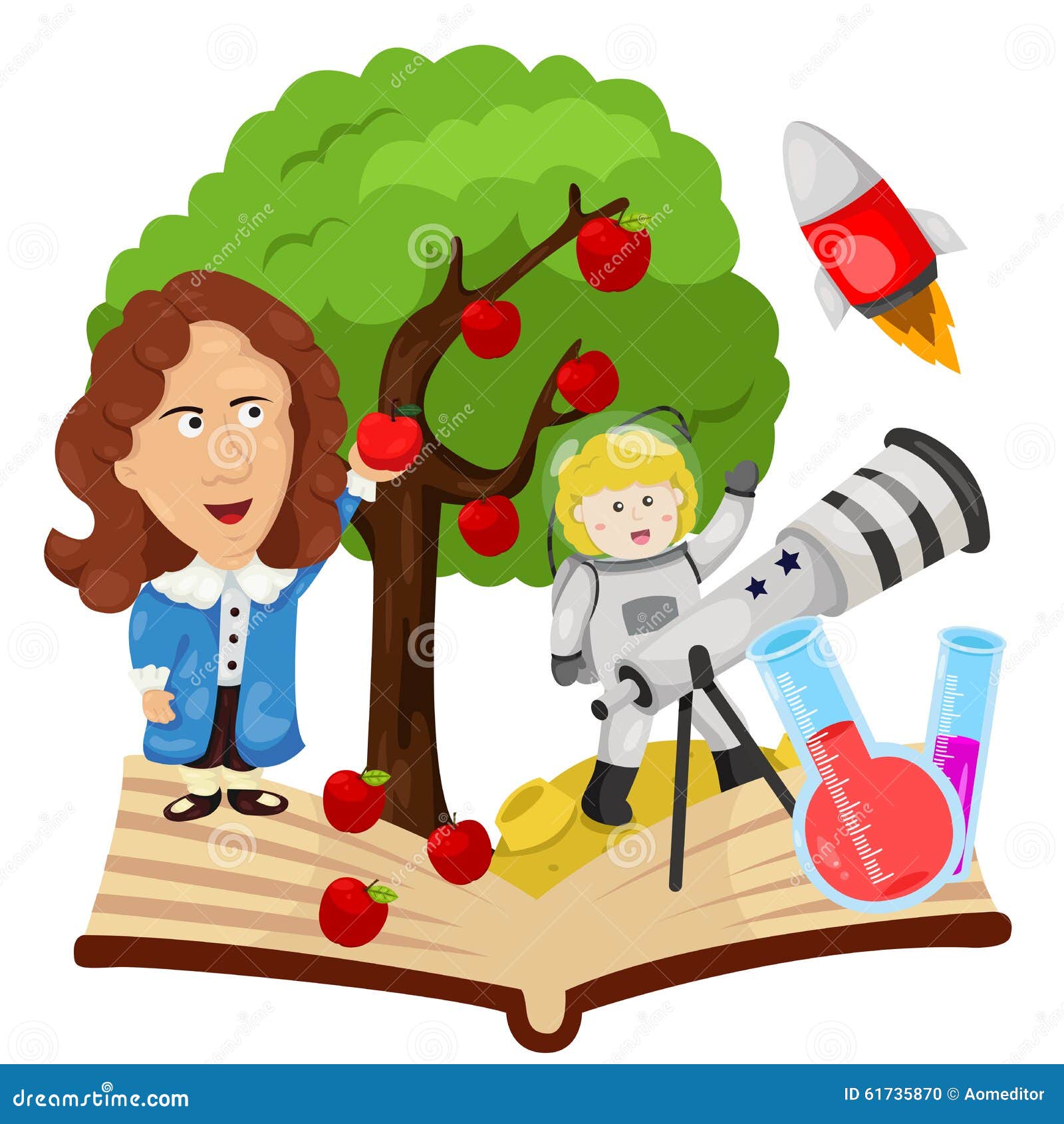 Illustrator Van Sir Isaac Newton Vector Illustratie Illustration of