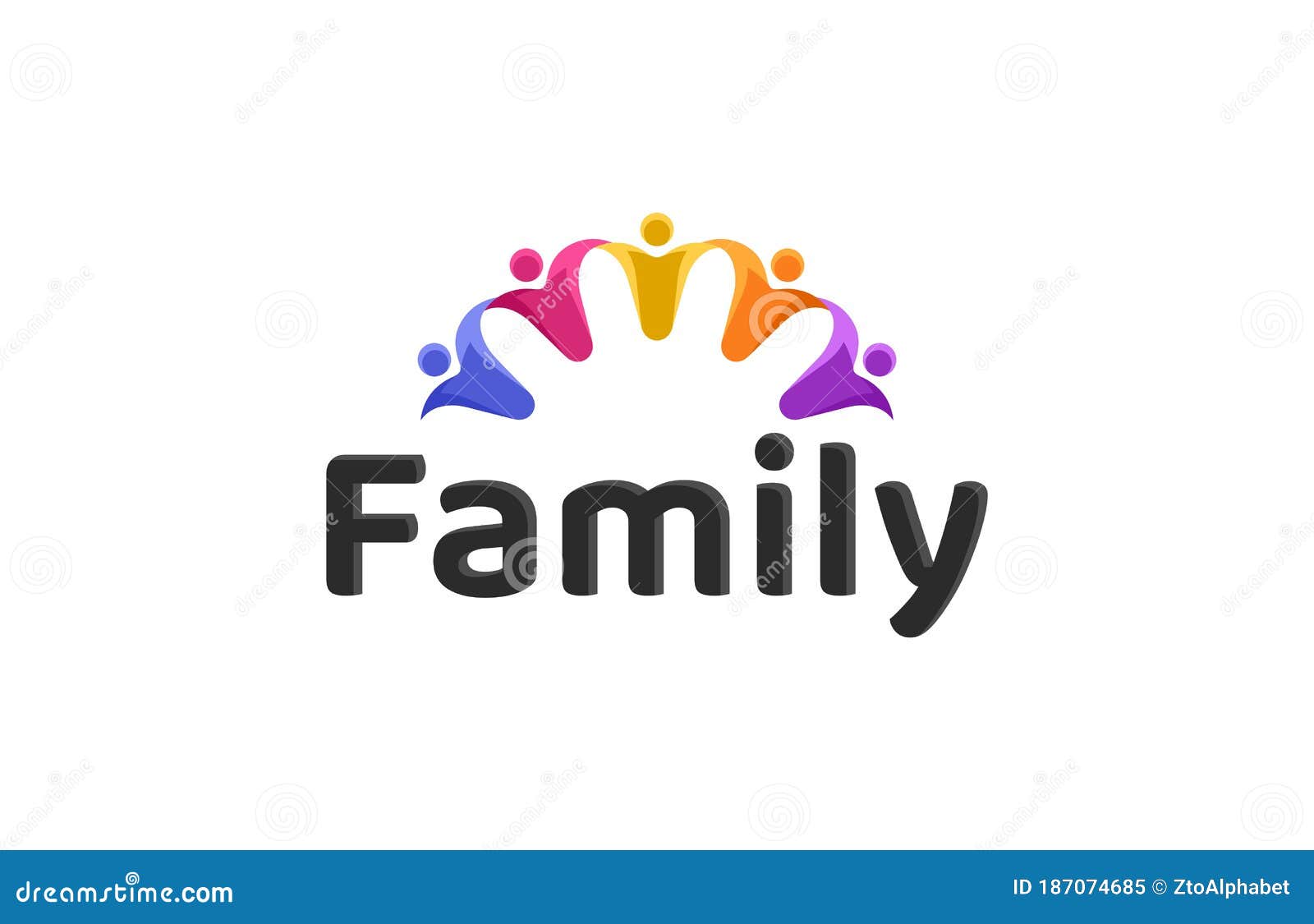 Happy Family Logo Design Template Stock Vector - Illustration of leader ...